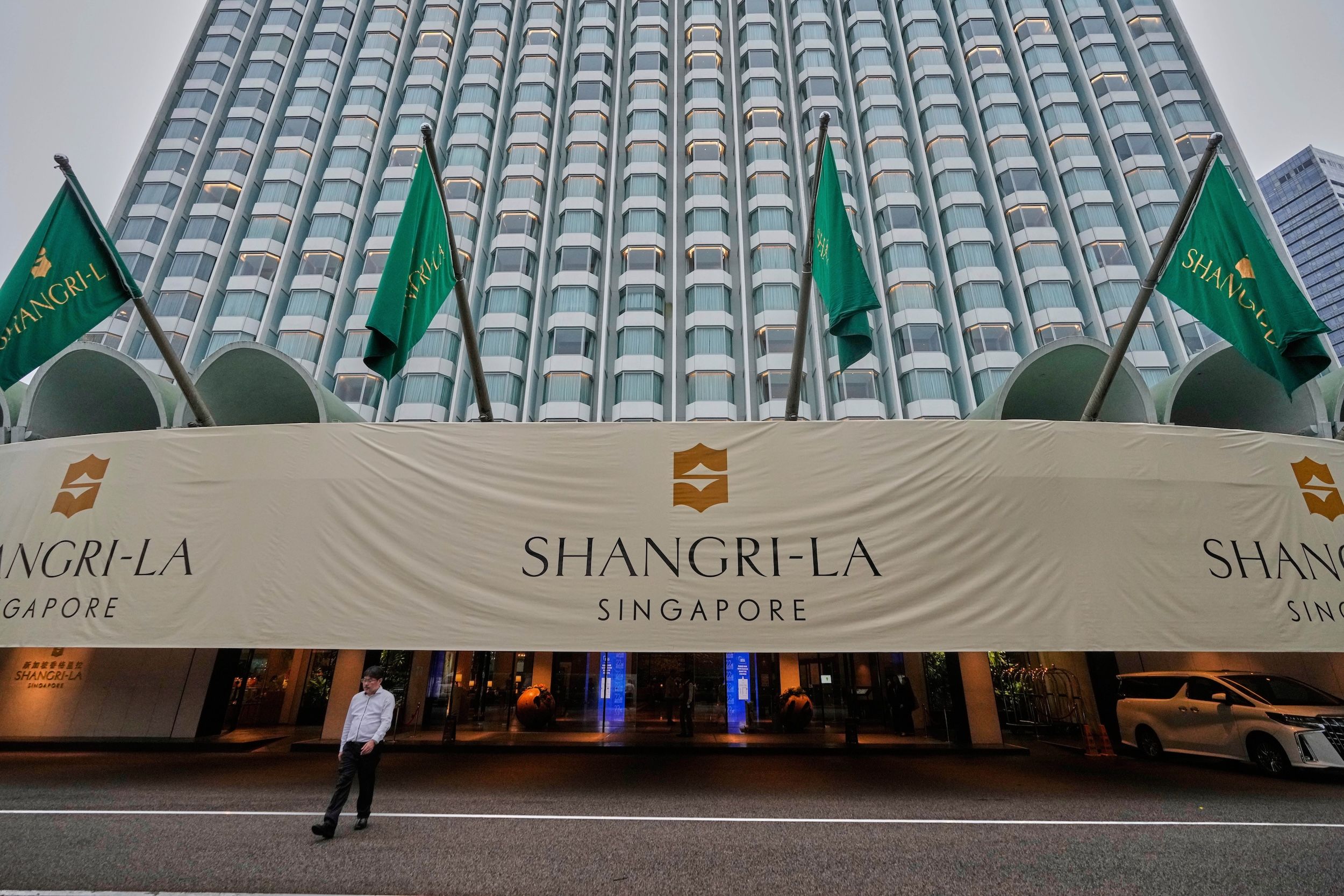 「香格里拉對話」的主辦場地：新加坡香格里拉大酒店。（美聯社）