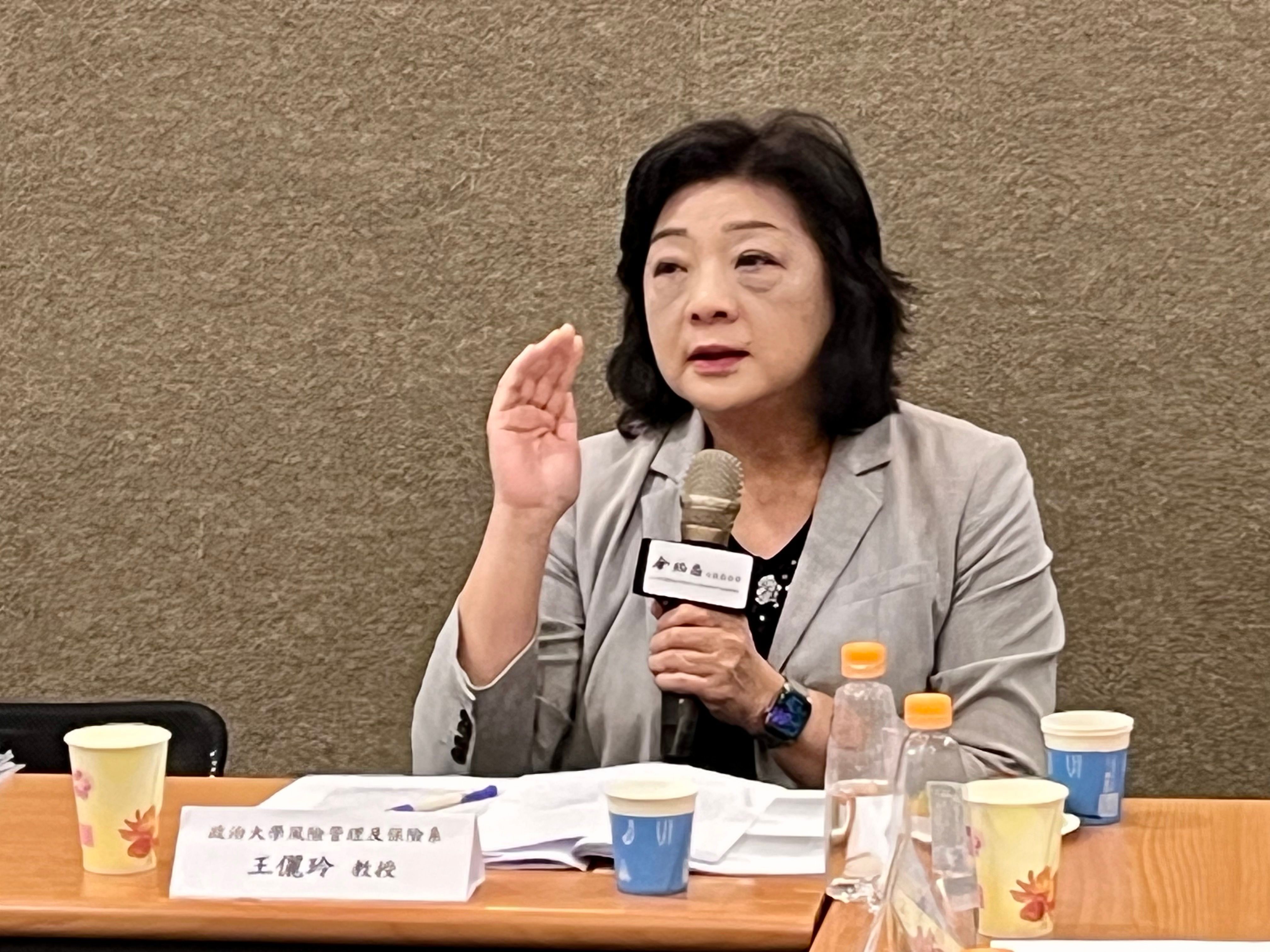 20250611-金管會前主委、政治大學風險管理與保險學系教授王儷玲。（林彥呈攝）