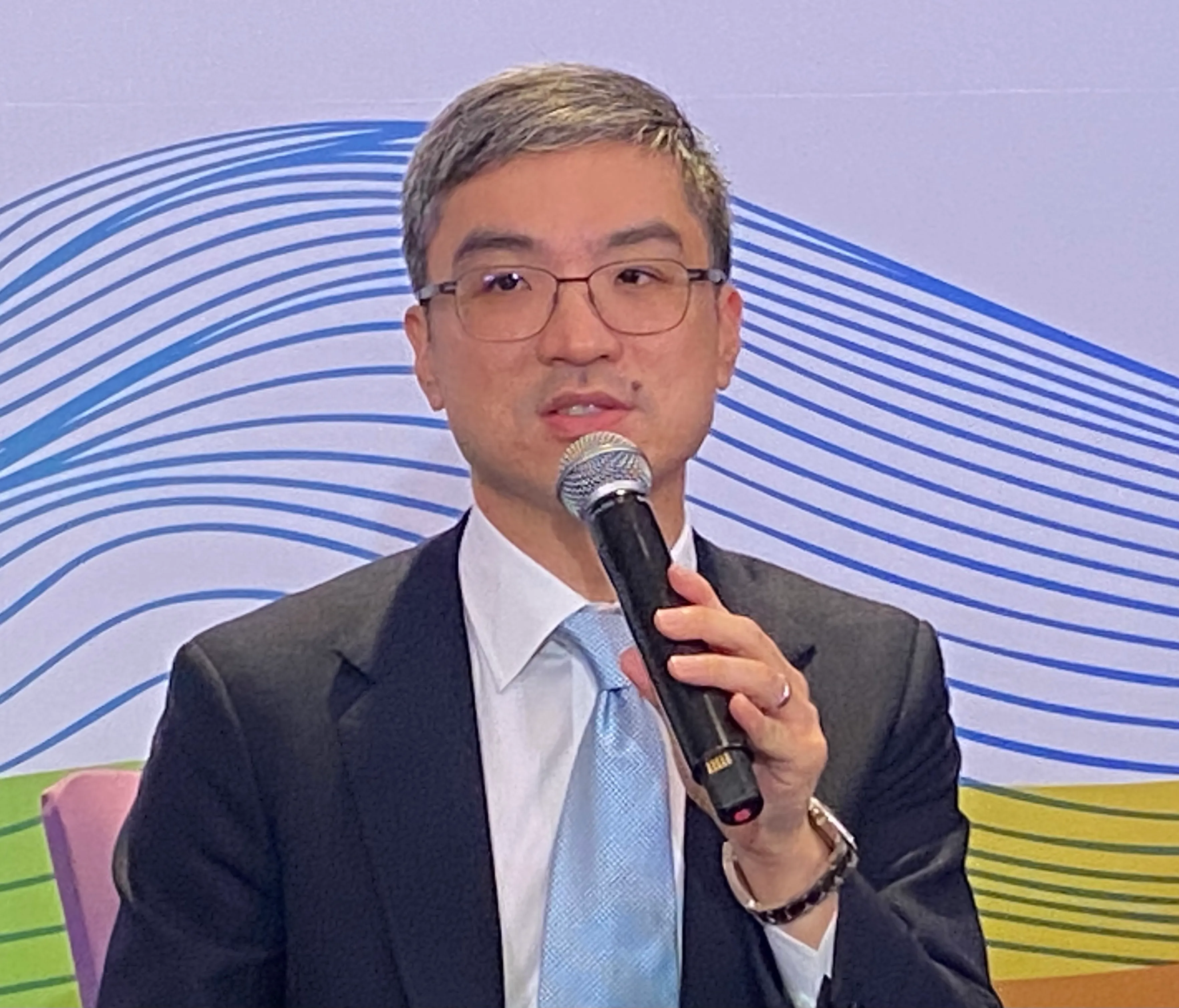 20250611-南山人壽董事長尹崇堯11日於股東會後與媒體聯訪。（陳怡慈攝）