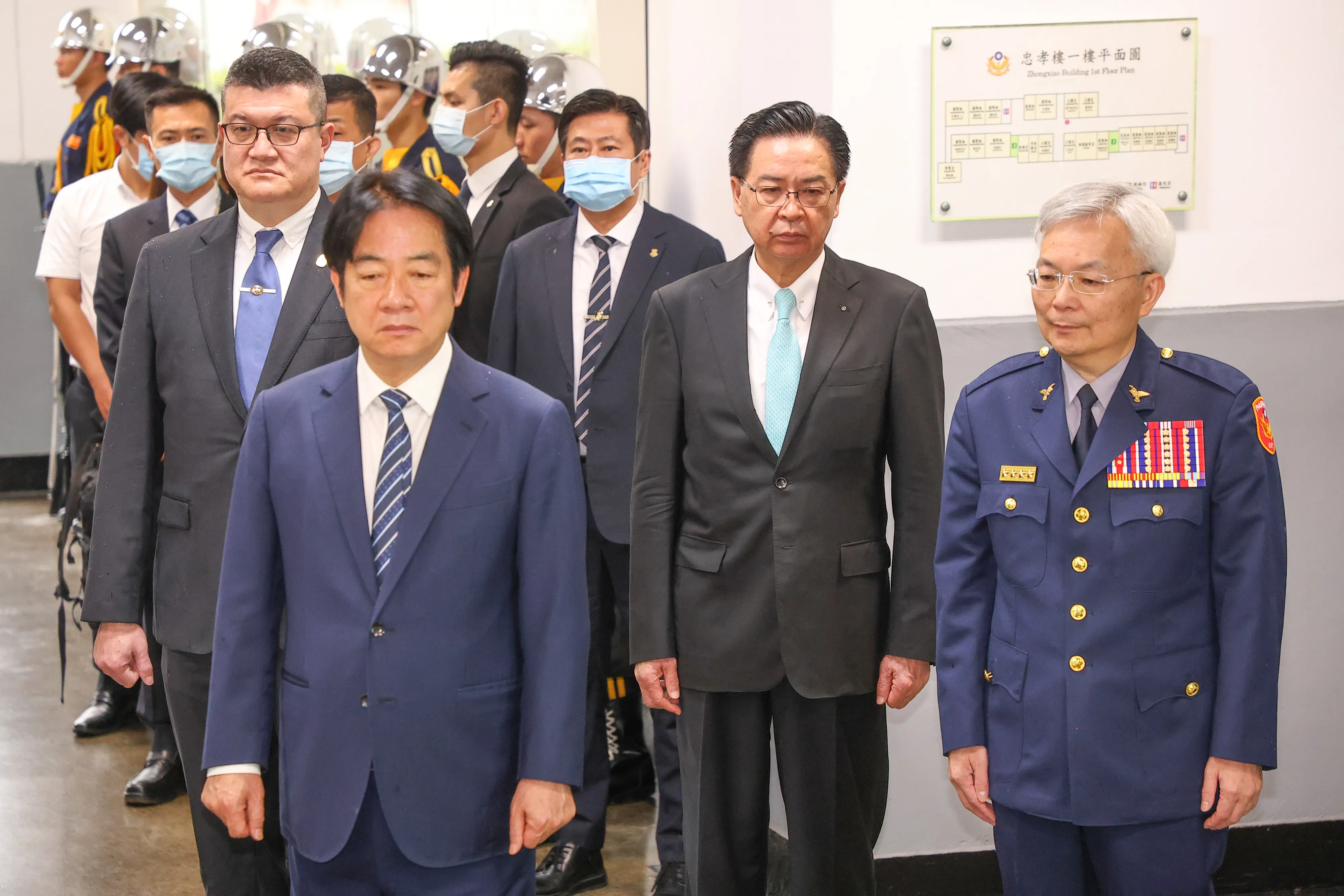 20250612-国安会議秘書長呉釗燮（中）12日「114年警察記念日祝賀大会」に参加（顏麟宇撮影）