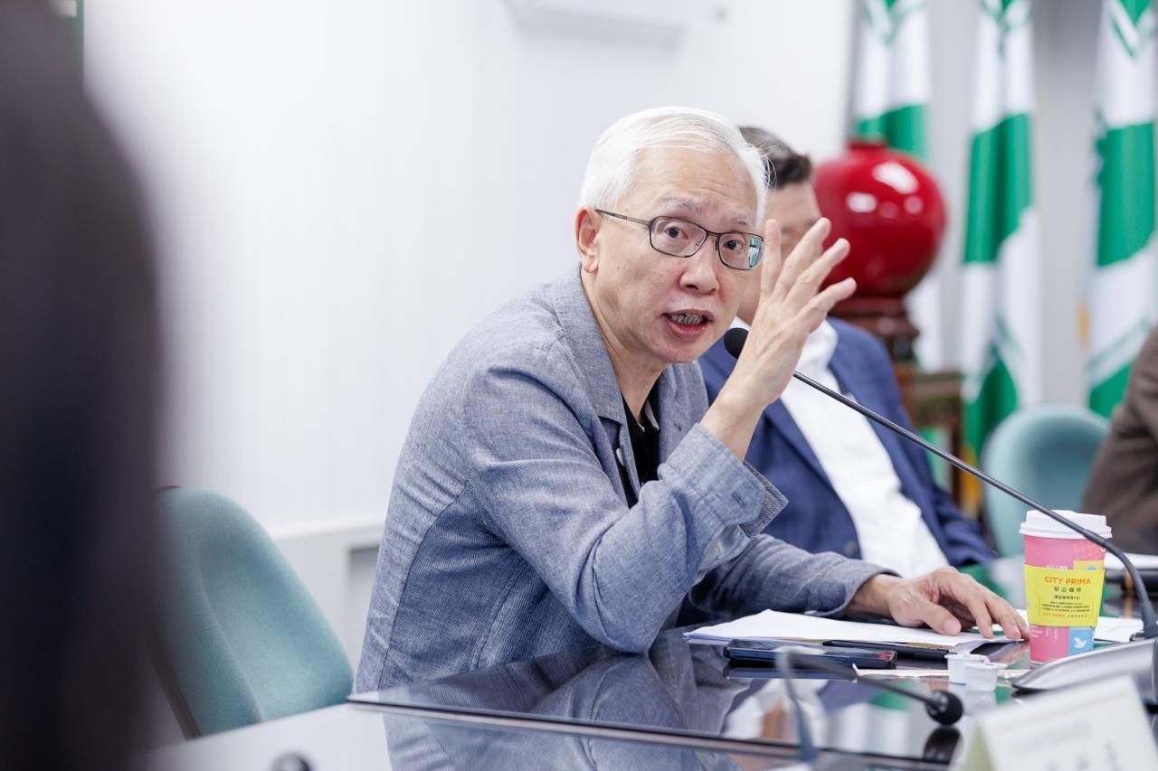 民進黨中央黨部舉辦「強化國家安全法治意識」教育訓練，亞太和平研究基金會執行長董立文（左起）出席。（民進黨提供）