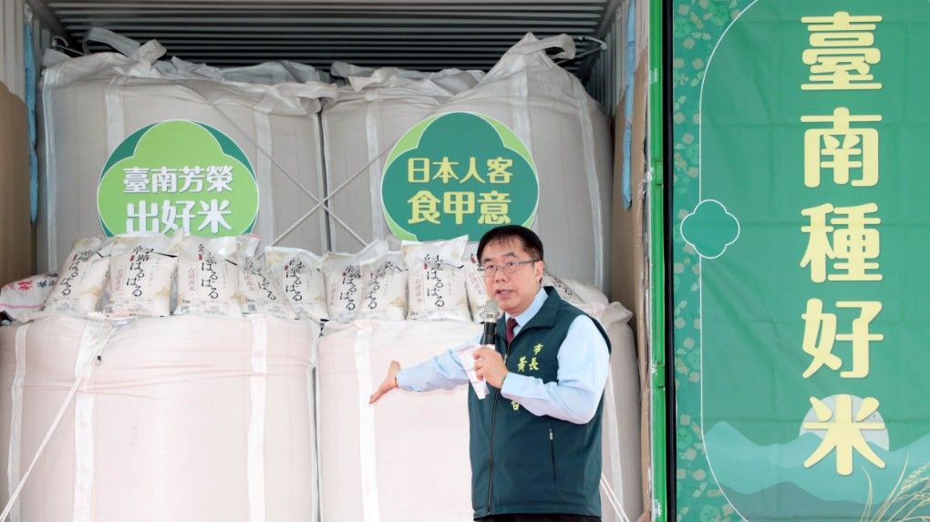市長黃偉哲強調，讓日本消費者可以品嘗到台南好吃的優質米，展現台南農業的實力與潛力。（圖/台南市府提供）
