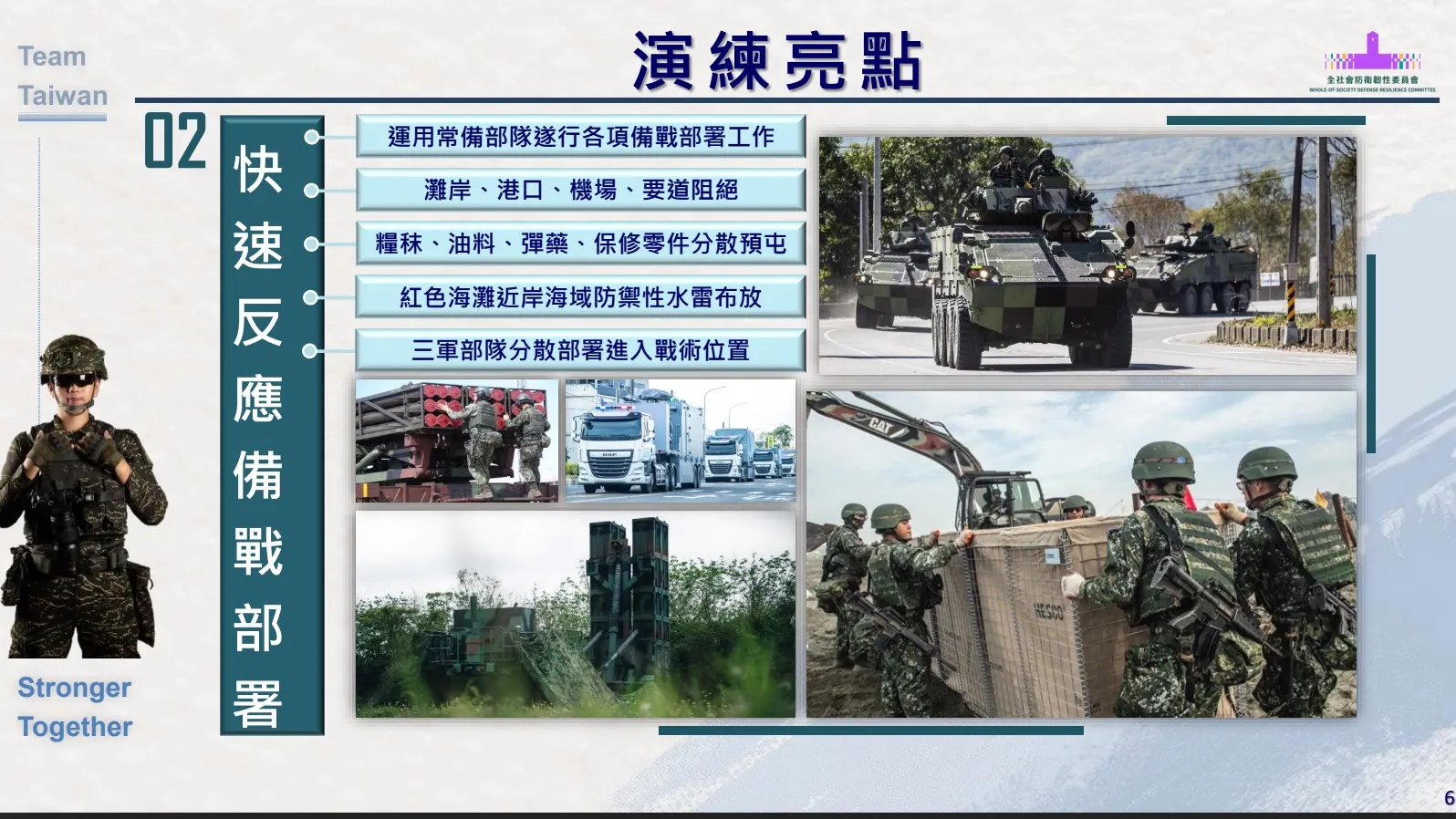 20250626-漢光41號演習演練亮點。（總統府提供）