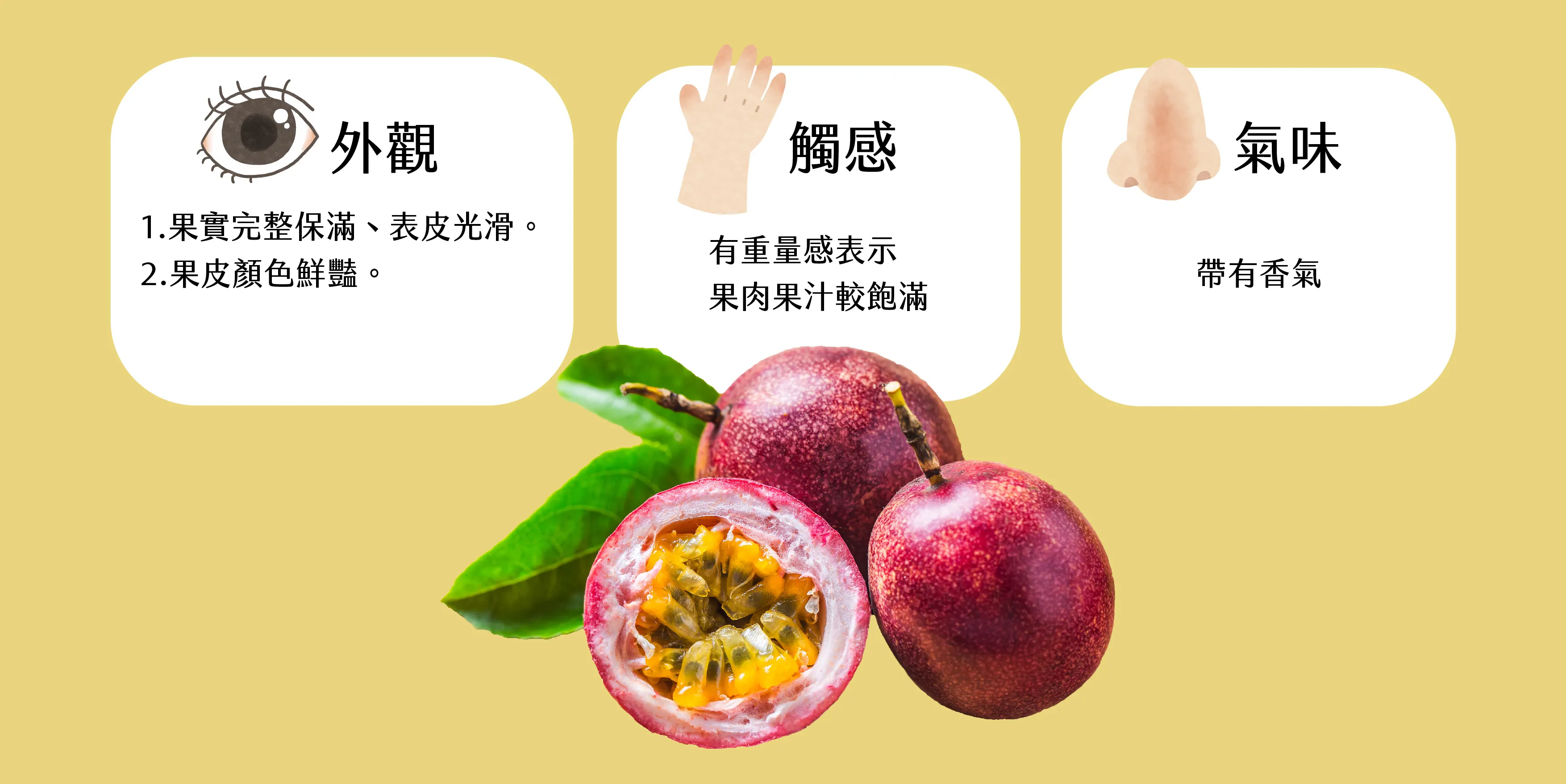 百香果挑選方式。（圖／取自農業部）