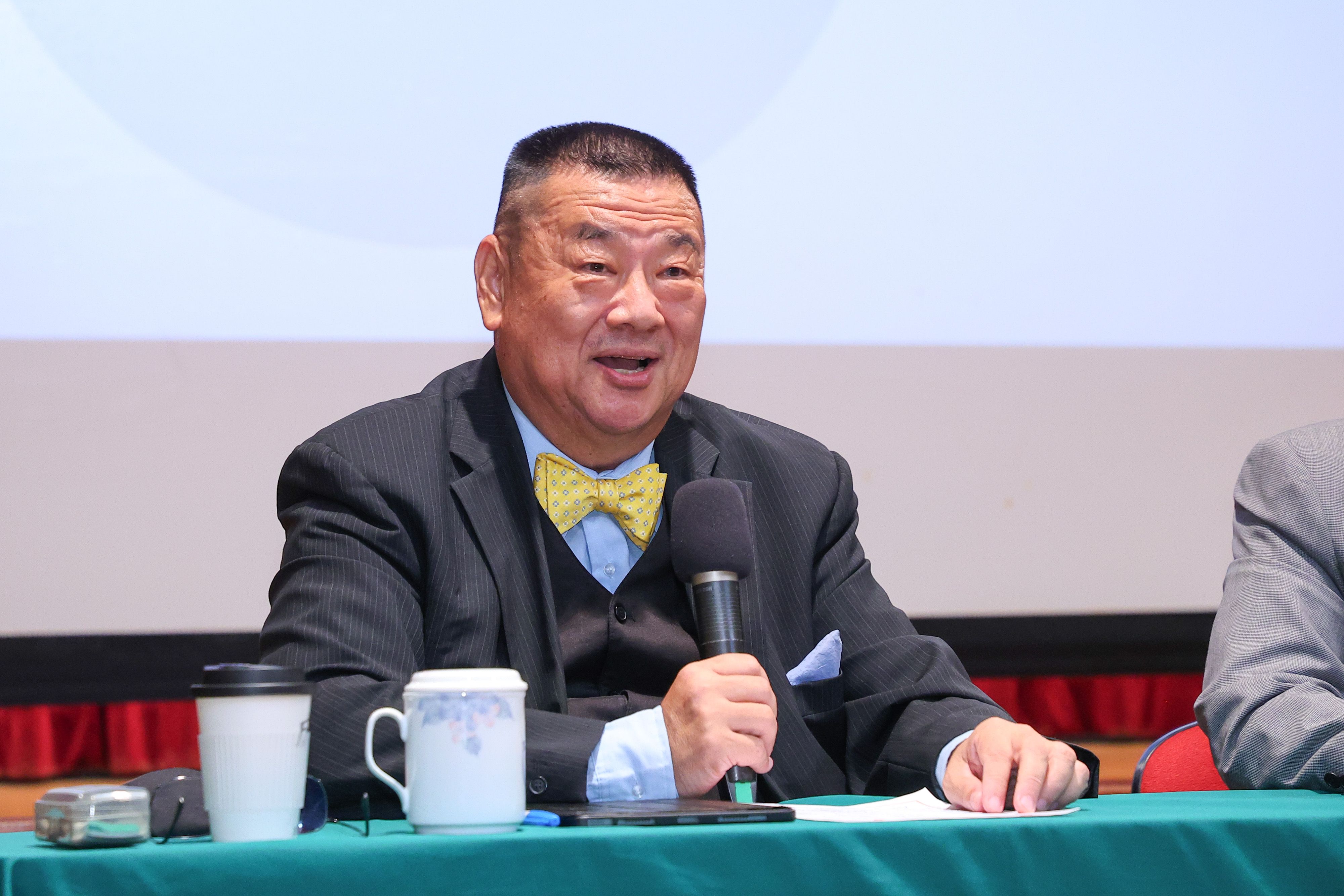 20250702-前海軍艦長張競2日出席「總統賴清德第四講國防發表談話」點評記者會。（顏麟宇攝）