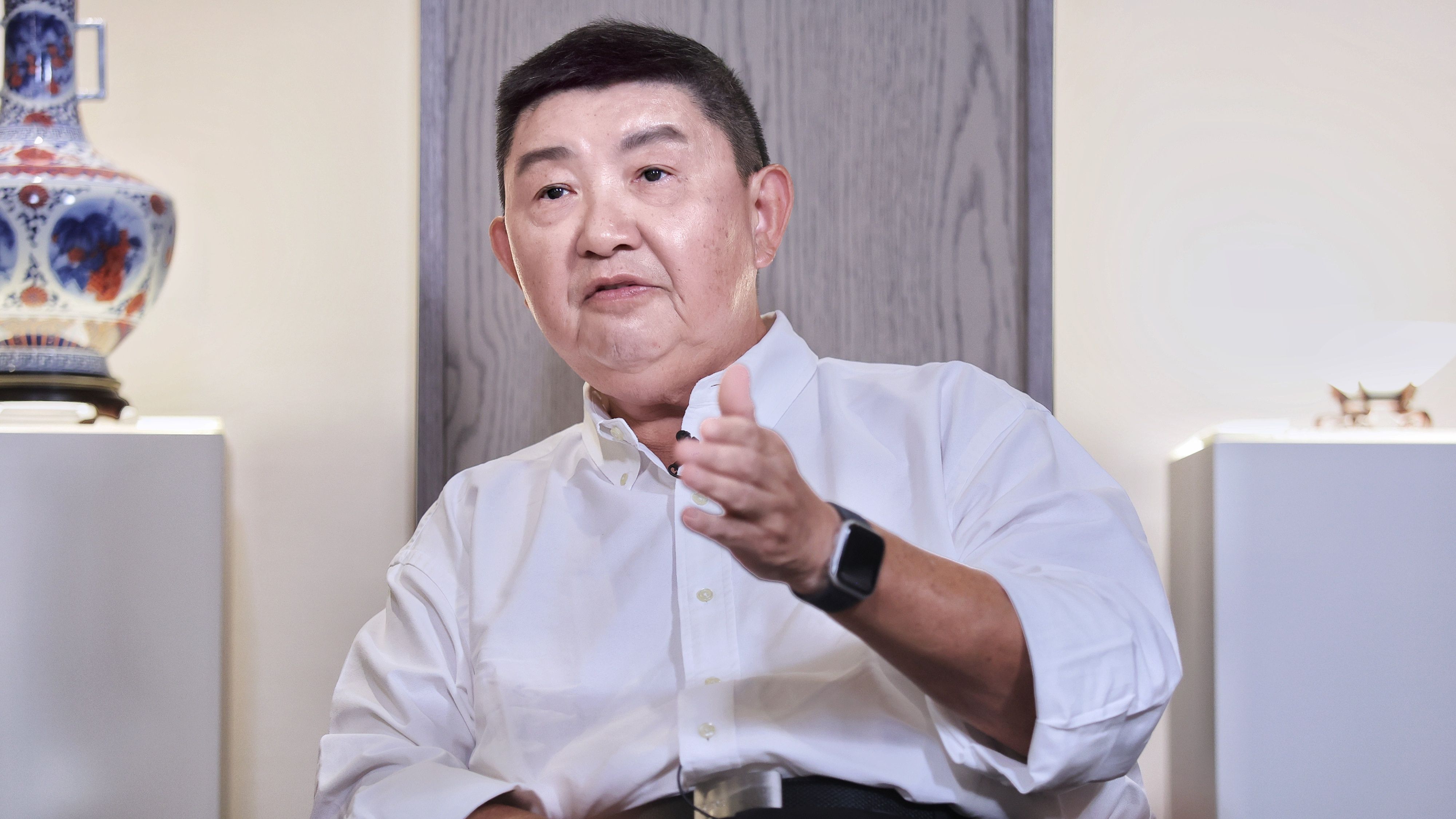 20250702-風傳媒《下班國際線》節目2日由主持人路怡珍、中華新時代智庫基金會理事長李大壯（見圖）、風傳媒兩岸中心主任張鈞凱對談。（柯承惠攝）