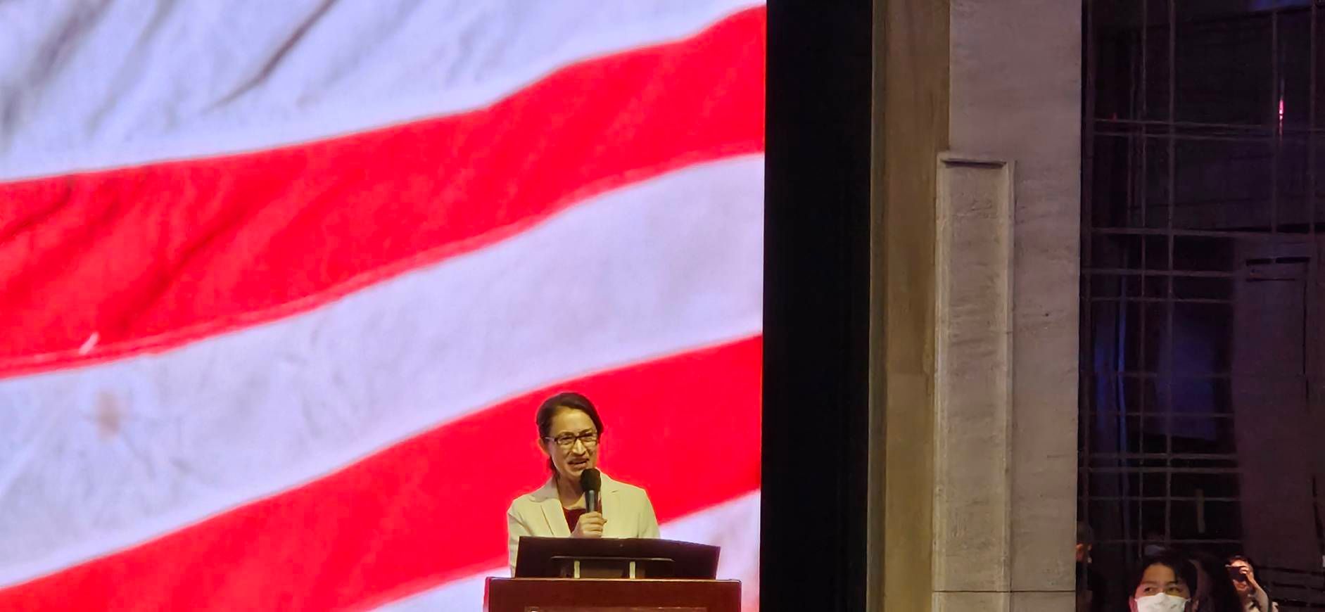 2025年7月2日，副總統蕭美琴出席美國在台協會（AIT）國慶酒會，並發表開幕演說。（王秋燕攝）