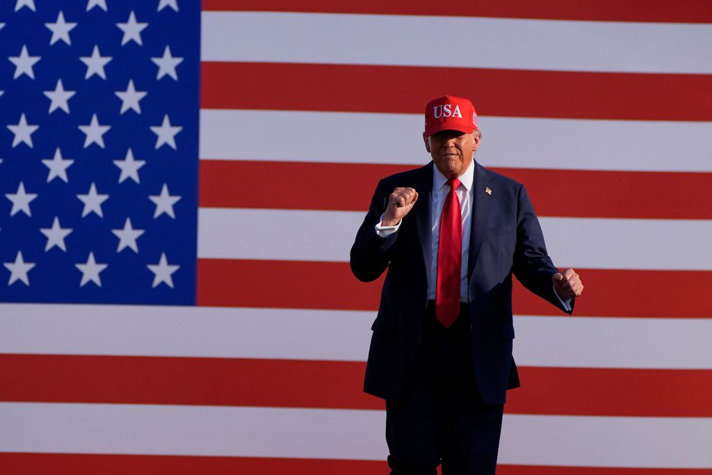 2025年7月3日。美國總統川普（Donald Trump）在愛荷華州首府狄蒙（Des Moines）的集會上發表演說。（AP）