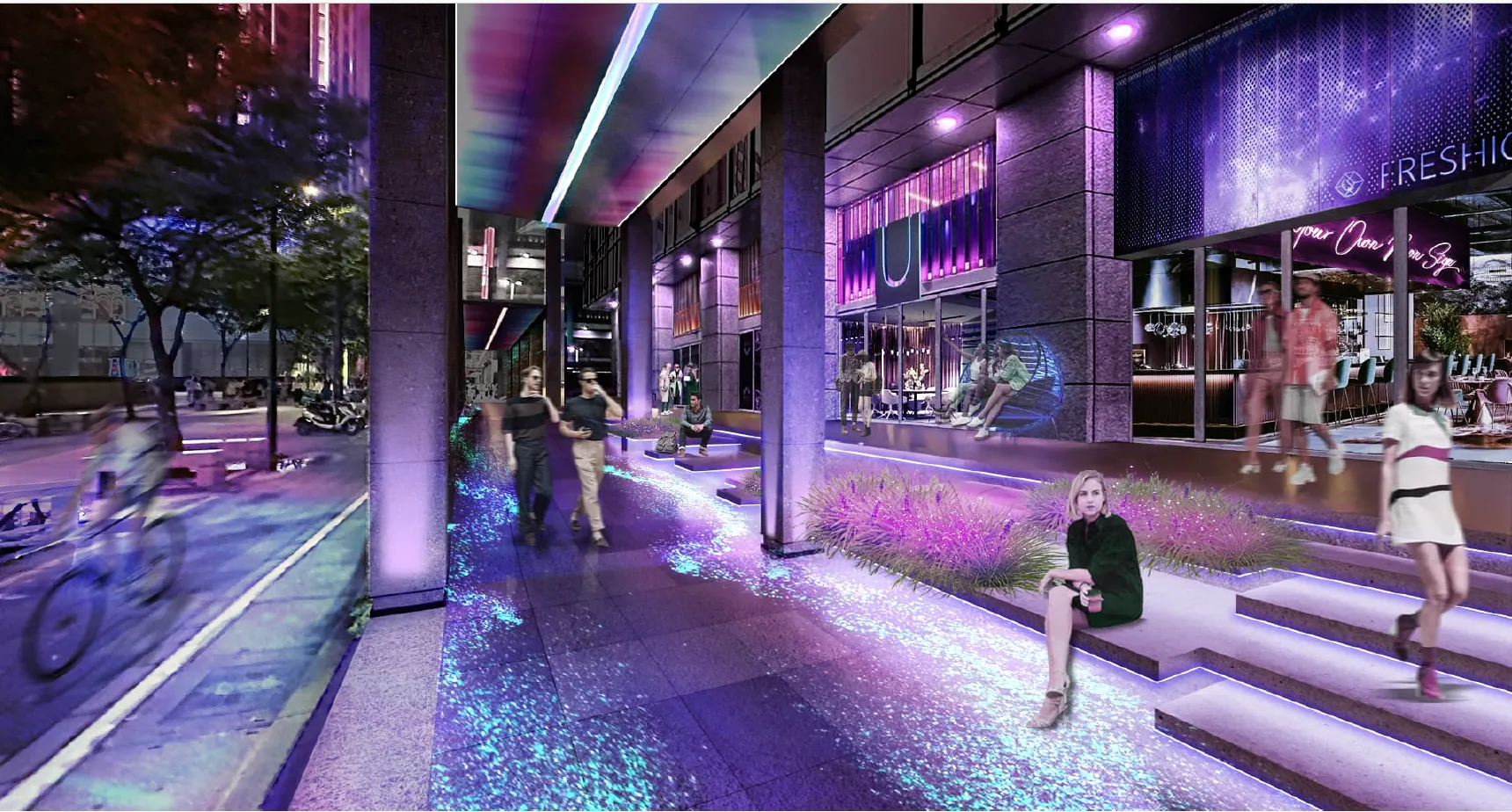 DREAM PLAZA 餐酒館與露天座席。圖片來源：DREAM PLAZA