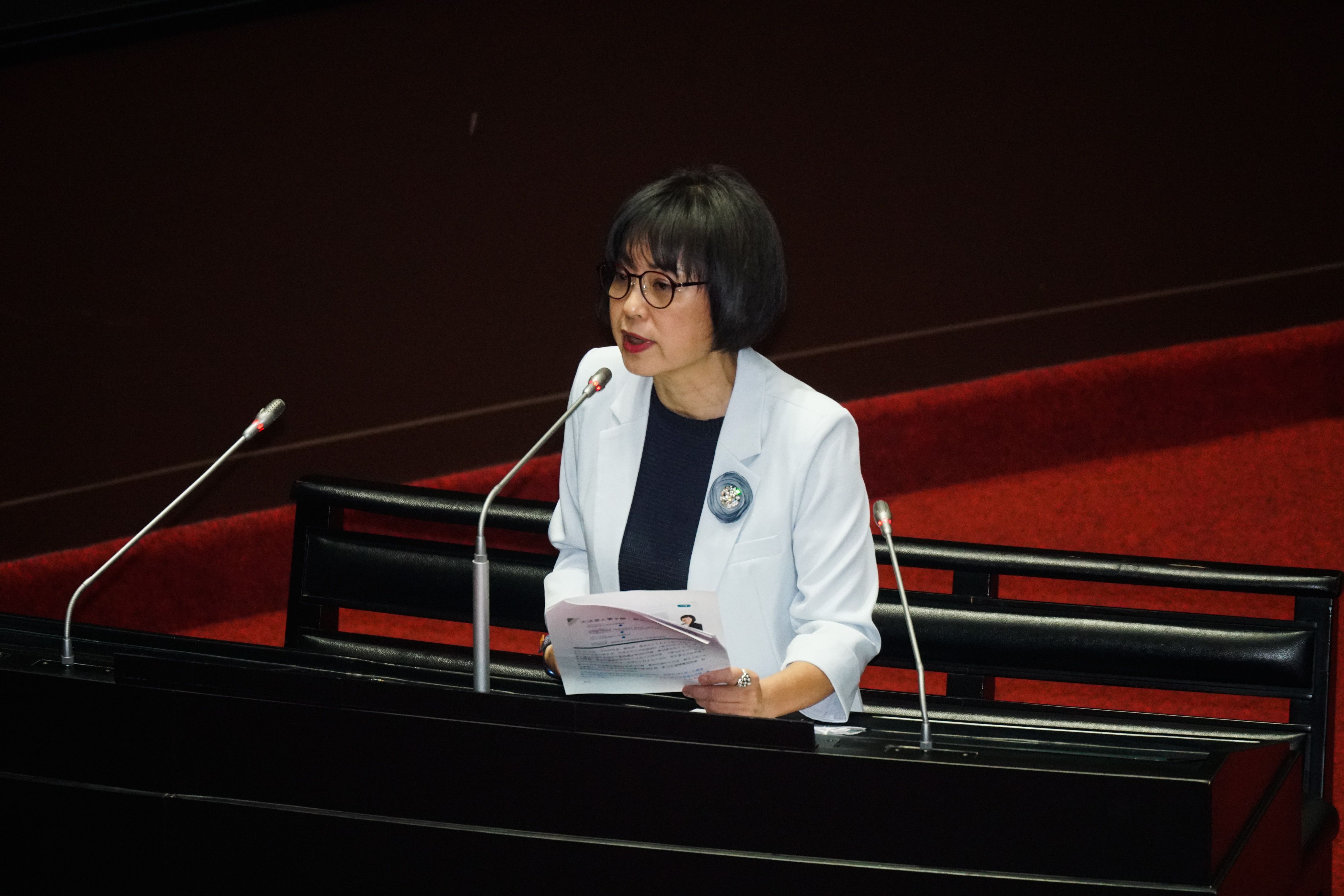 20250709-立法院全院委員會審查司法院正副院長被提名人，圖為立委林月琴質詢。（蔡親傑攝）