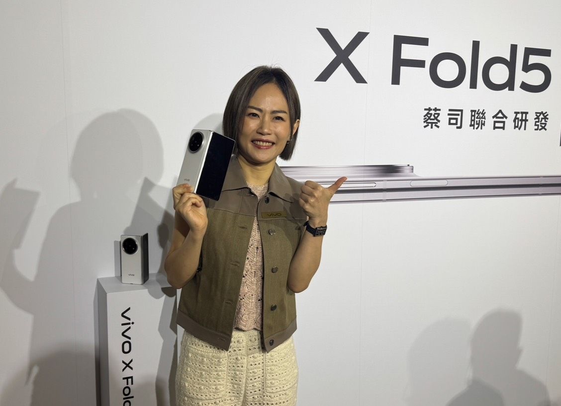 20250709-vivo在台首款摺疊旗艦機X Fold5於9日正式在台亮相，vivo台灣總經理陳怡婷看好台灣市場。（劉芯衣攝）