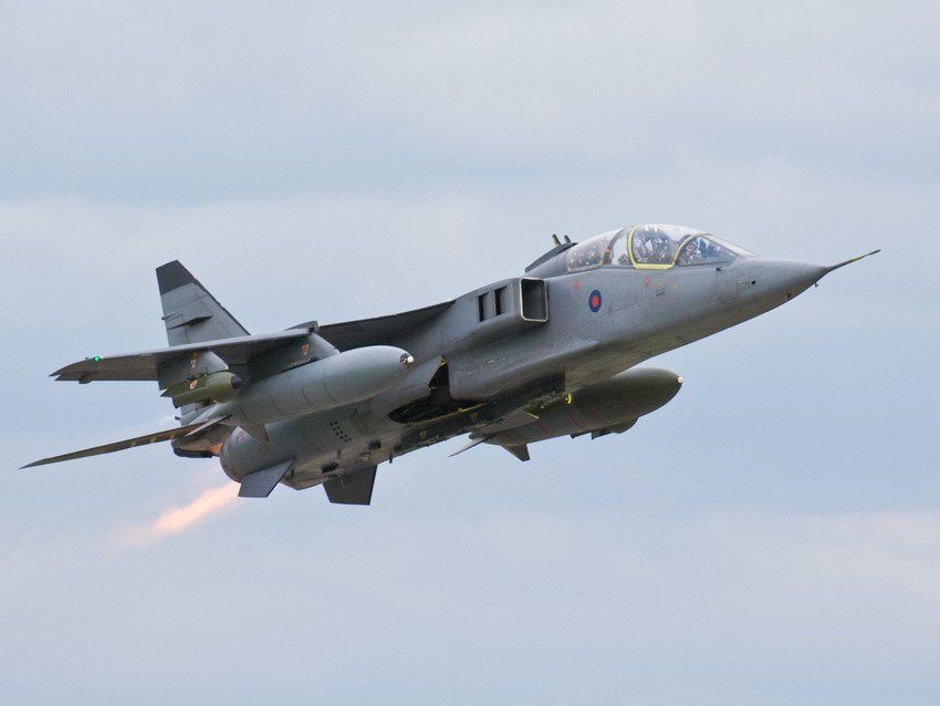 由英法合作研製的美洲豹攻擊機。（翻攝自英國航太粉專）