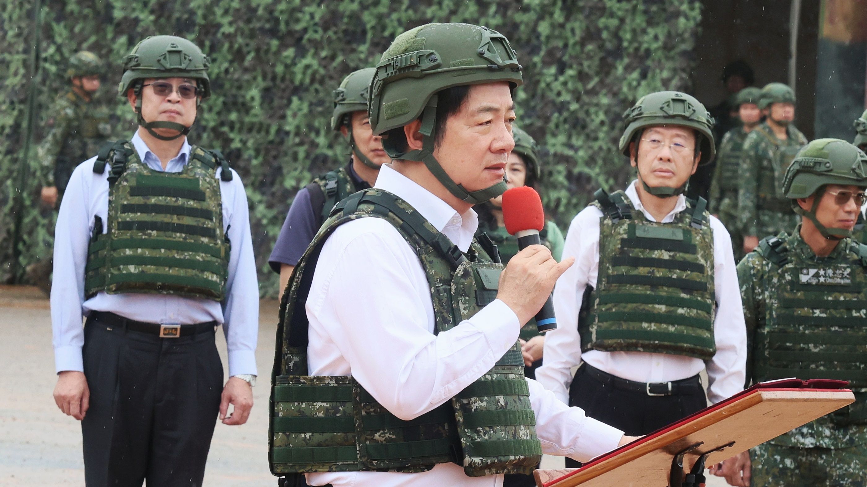 20250710-總統賴清德10日視導「M1A2T新式戰車換裝訓練」。（柯承惠攝）