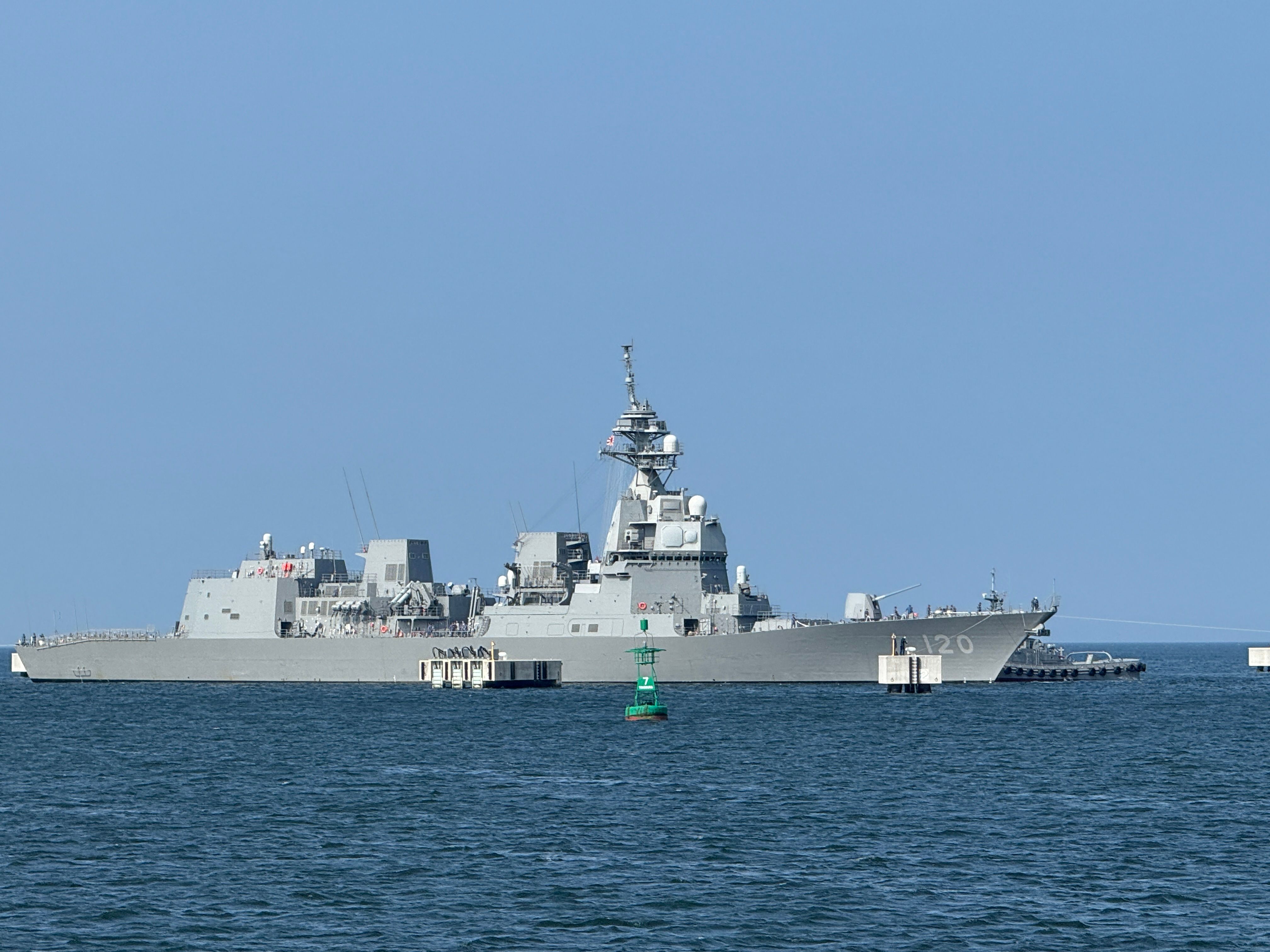 20250710-消磁中の120艦艇。（黃信維撮影）
