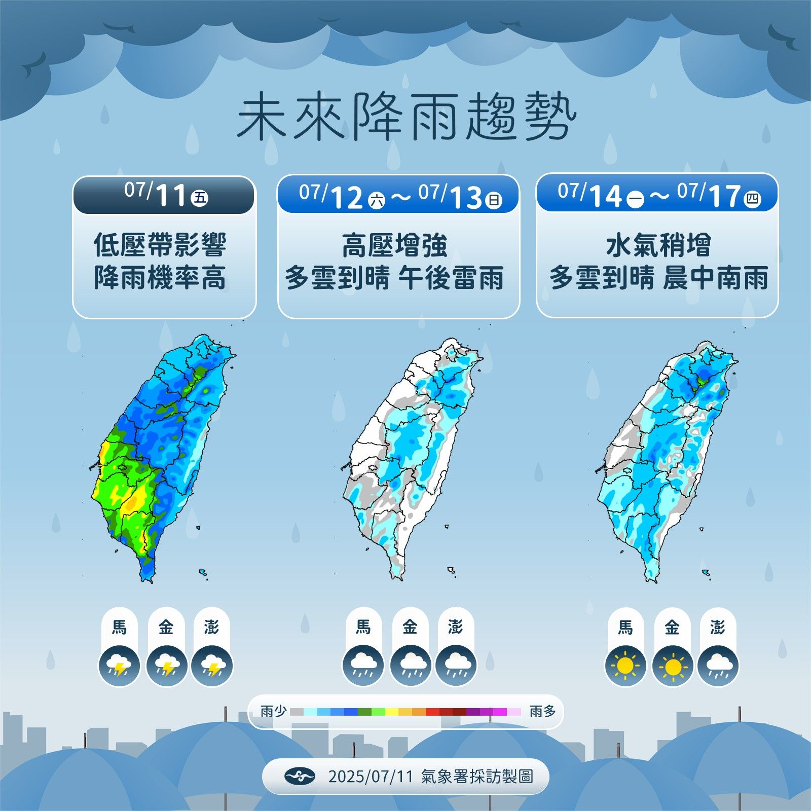 未來降雨趨勢。（圖／氣象署提供）