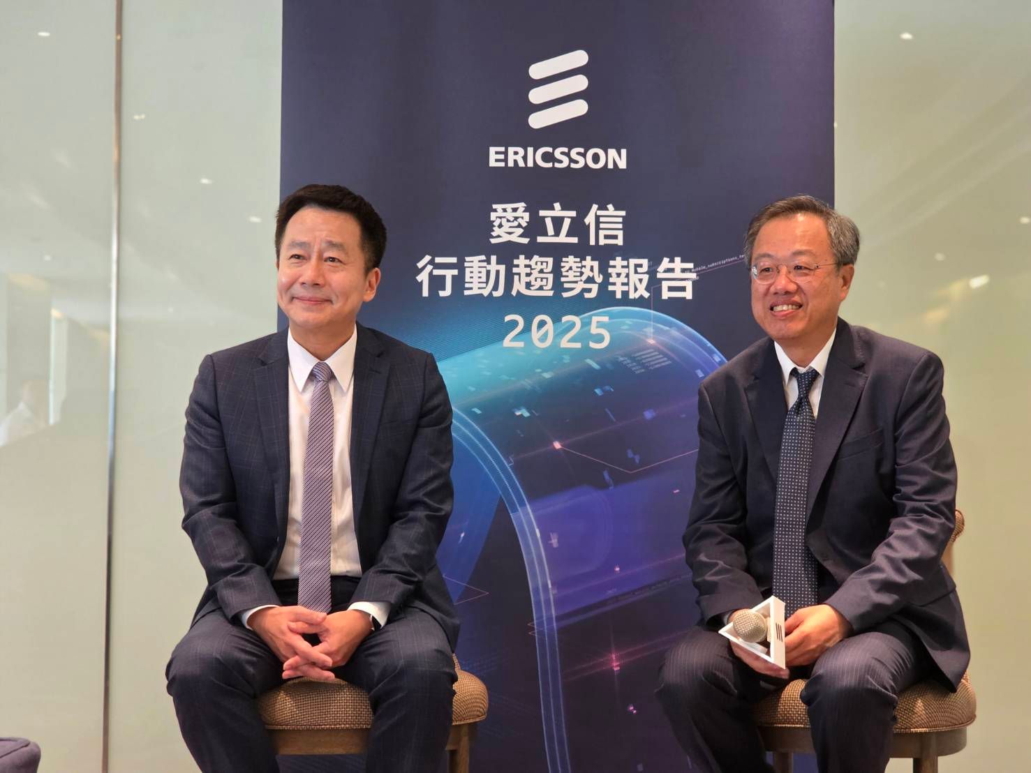 20250715-台灣愛立信總經理周大企（左）、技術長姚旦（右）。（魏鑫陽攝）