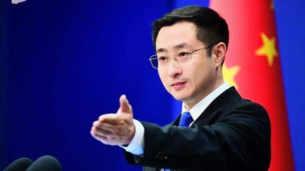 中國外交部發言人林劍。（取自中國外交部網站）