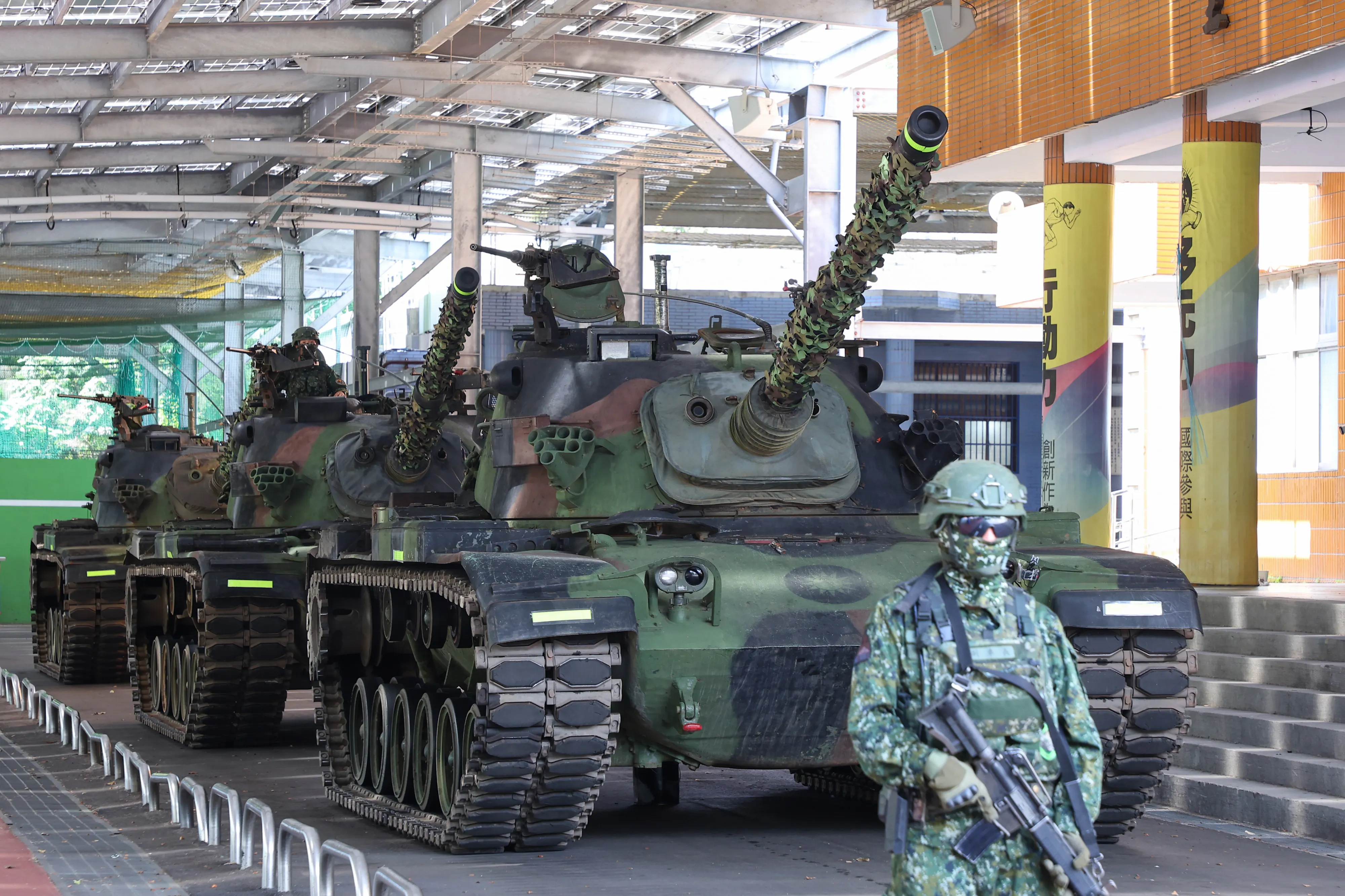 20250716-「漢光41號演習」陸軍裝甲584旅與三支部龍潭聯保廠執行「戰車野戰搶修作業」。（顏麟宇攝）