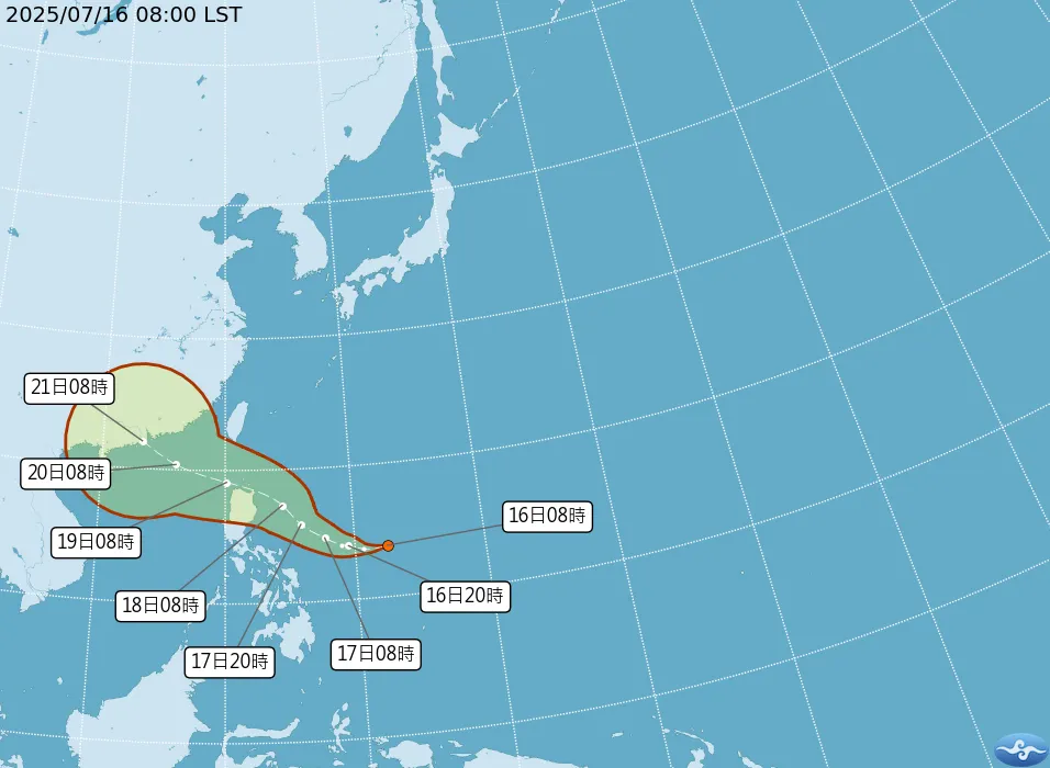 颱風路徑圖。（圖／翻攝自氣象局）