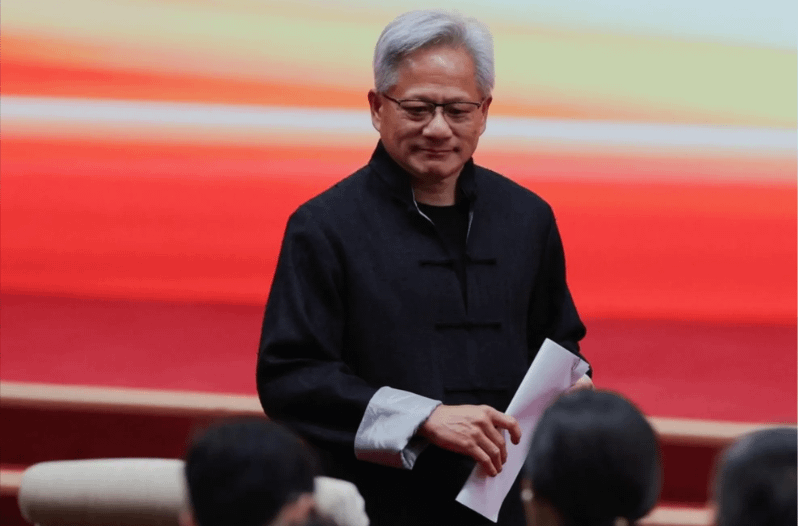 黃仁勳出席第三屆鏈博會並發表演講/圖源中國鏈博會版權照片