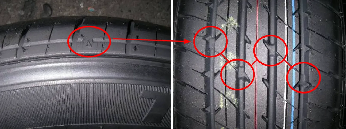 胎紋磨耗指示（TWI）