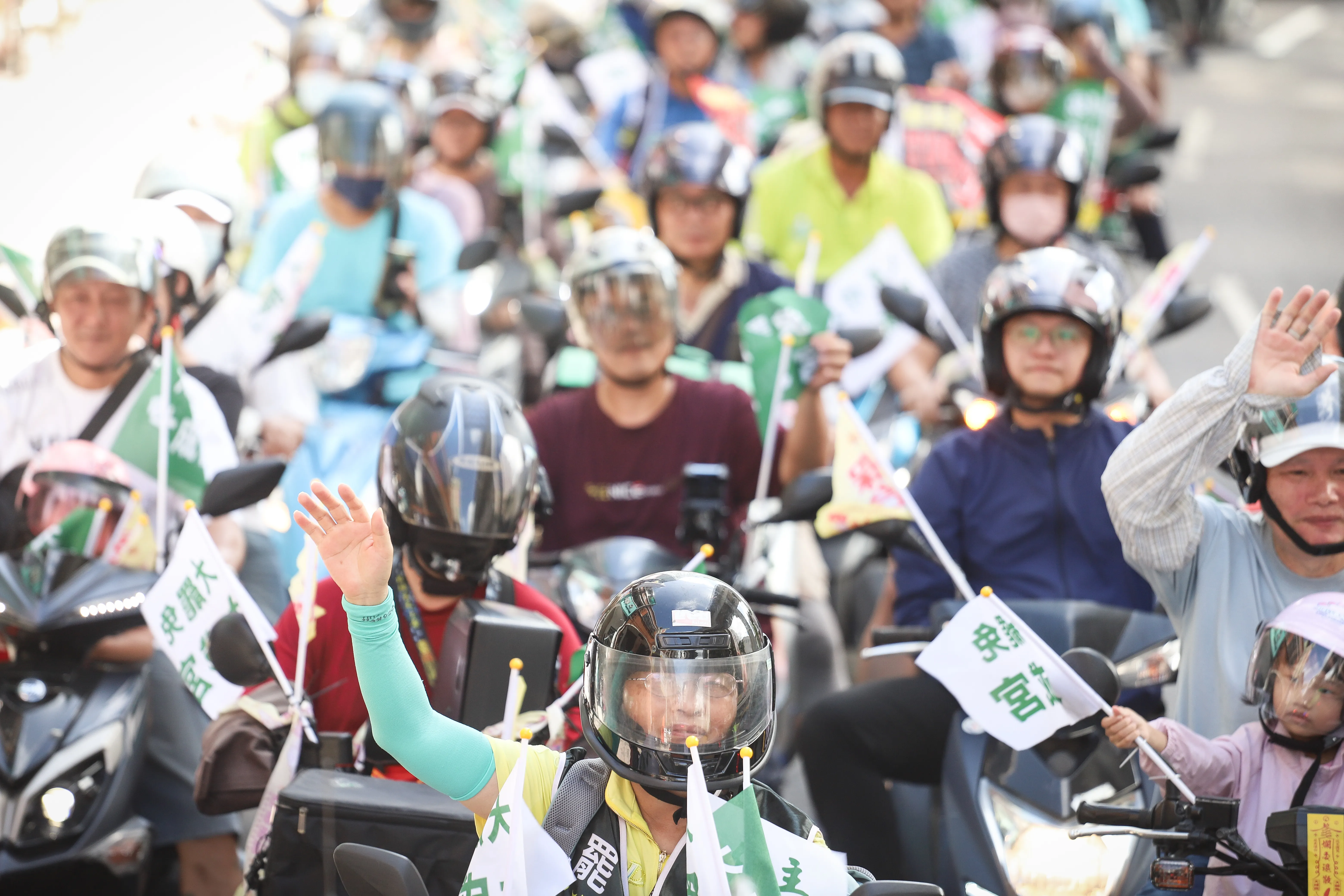 20220718-民進黨秘書長林右昌，出席反共護台志工聯盟舉行新北泰山林口護國大遶境。（陳品佑攝）