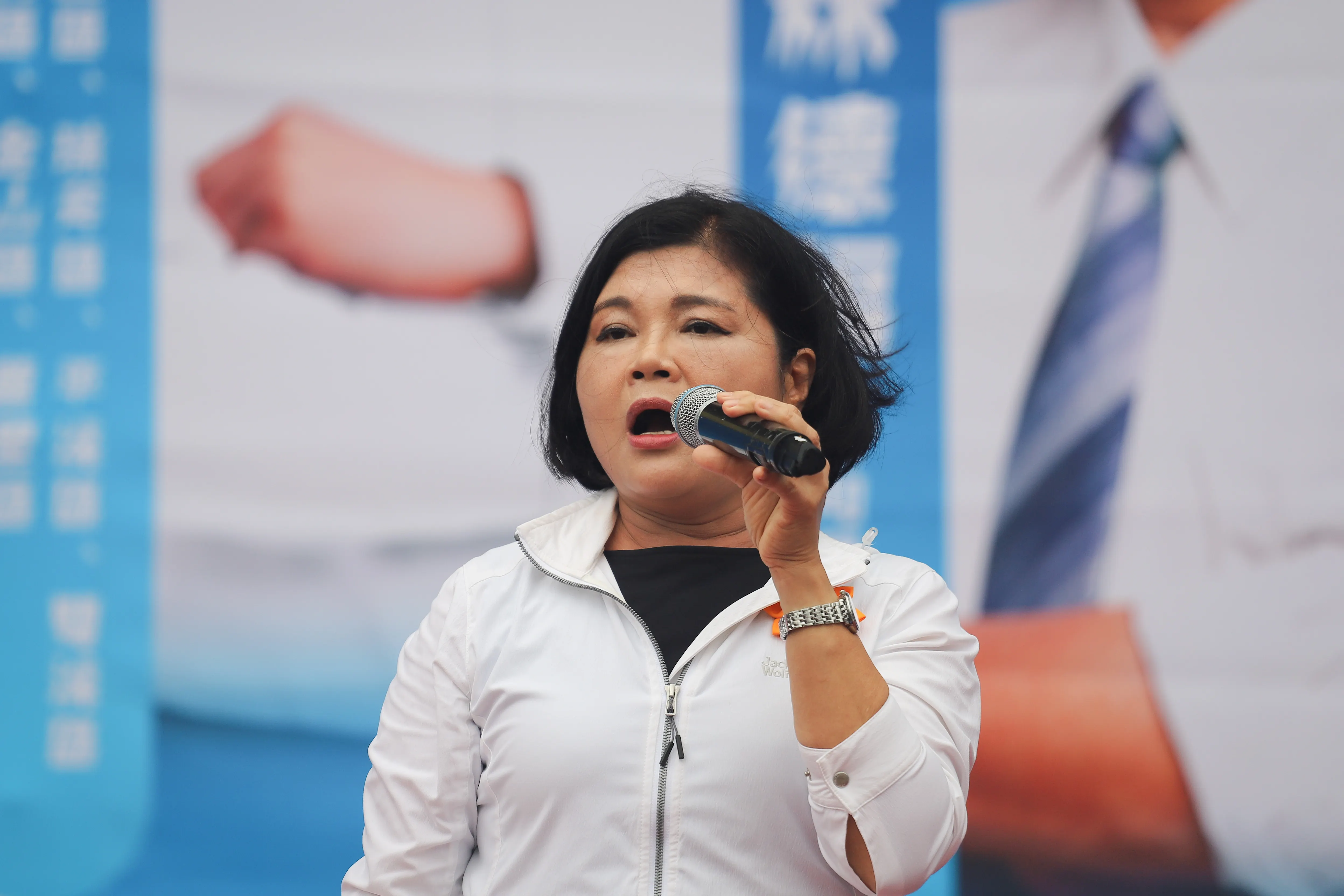 20250719-「反恶罢，戦独裁！不同意罢免」北部黄金週造势晚会，张丽善。（陈品佑摄）