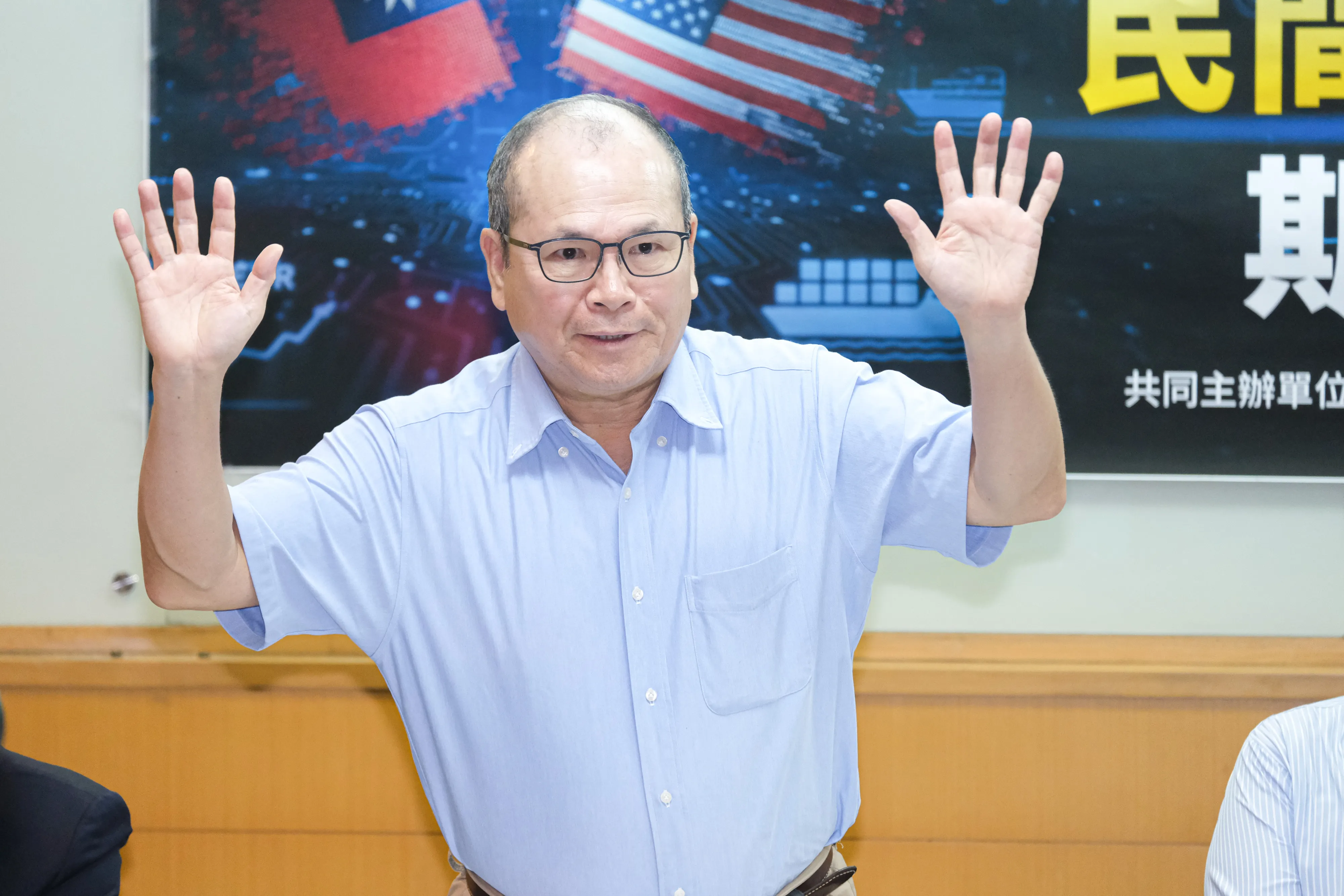 20250721-民眾黨政策會21日舉辦因應美國關稅「民間版衝擊影響評估」期中報告記者會，圖為國政基金會財經召集人林祖嘉。（劉偉宏攝）