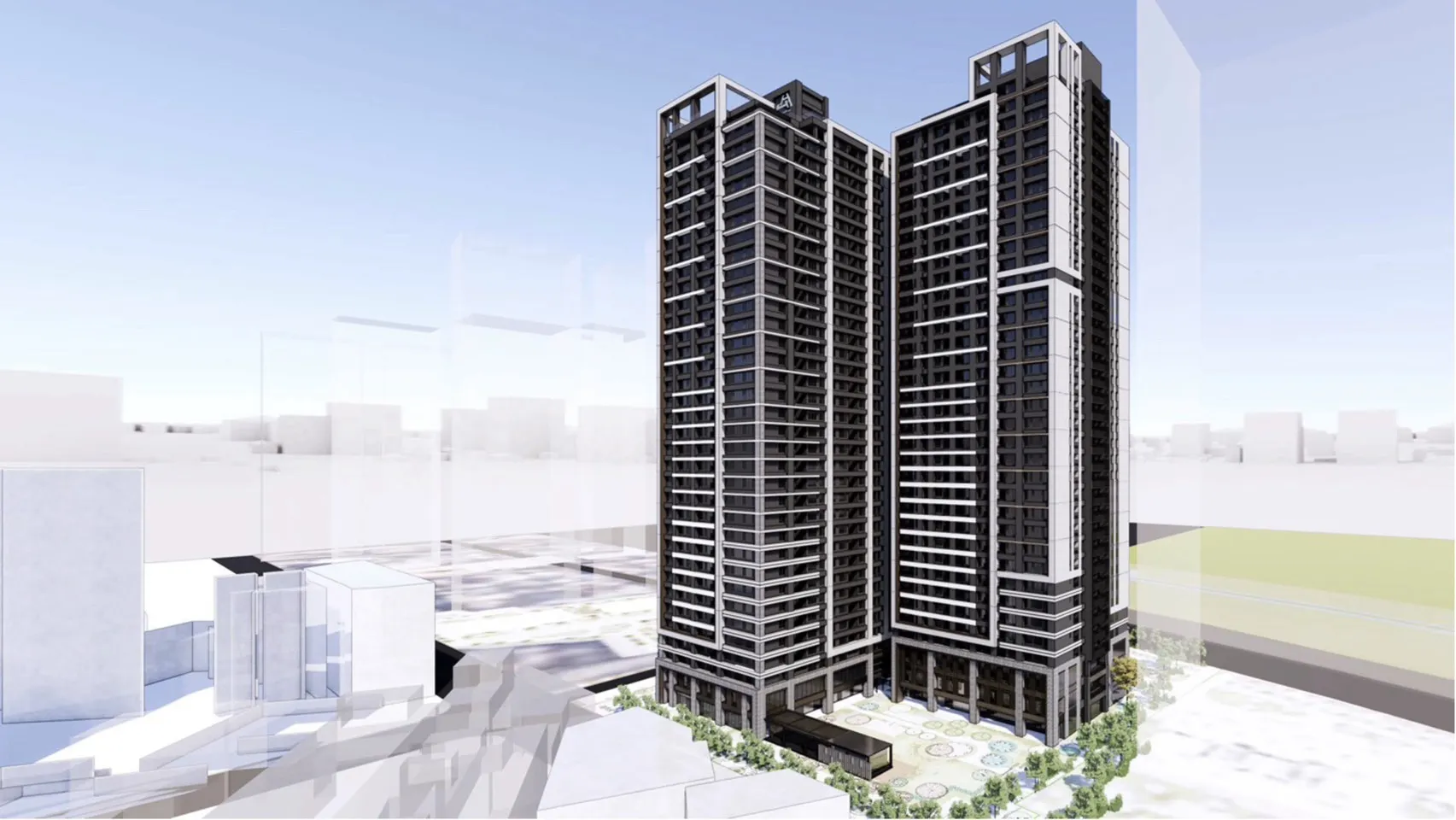 單元6、7坐落新店溪水岸首排,定錨雙和門戶第一印象。(圖/漢皇集團提供)