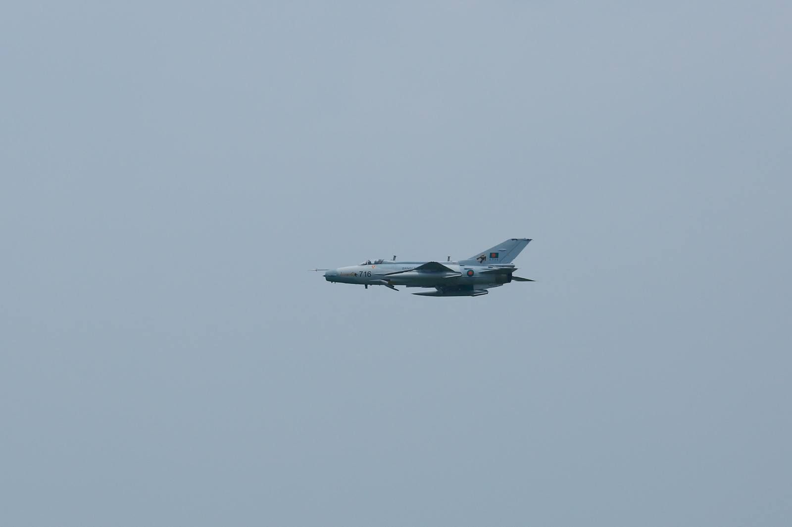 バングラデシュ空軍が現役運用する旧型J-7戦闘機。（バングラデシュ空軍より）