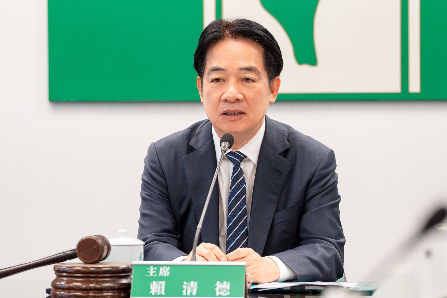 民進党主席頼清徳が中常会で発言。（民進党提供）