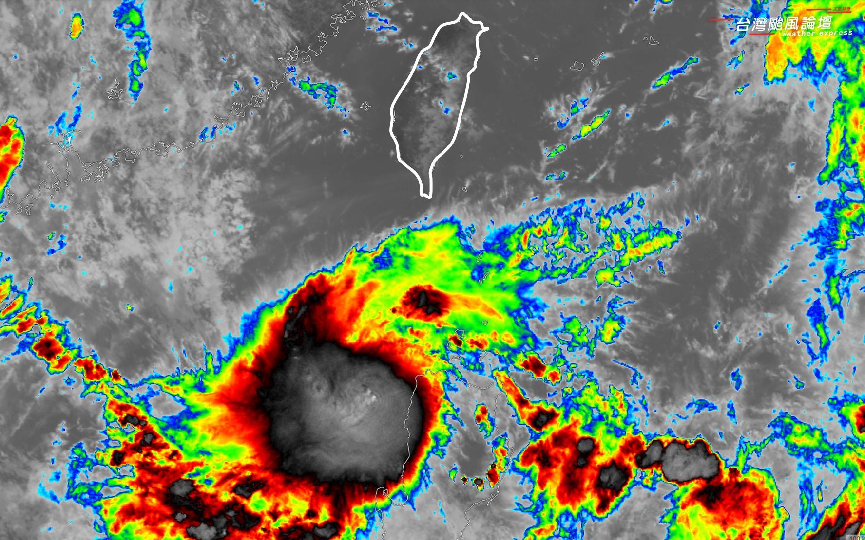 （圖／取自台灣颱風論壇｜天氣特急）