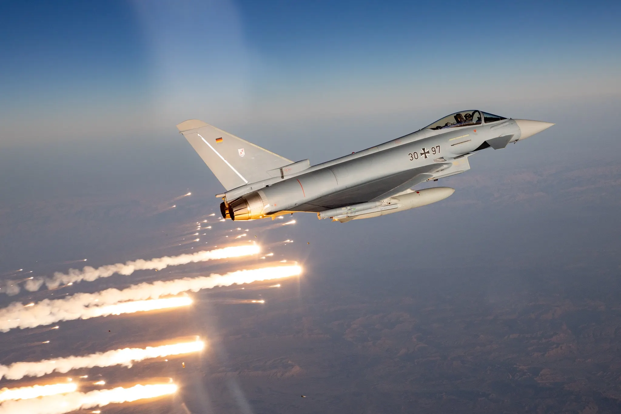 德國聯邦空軍現役的颱風戰機。（翻攝自德國國防部）