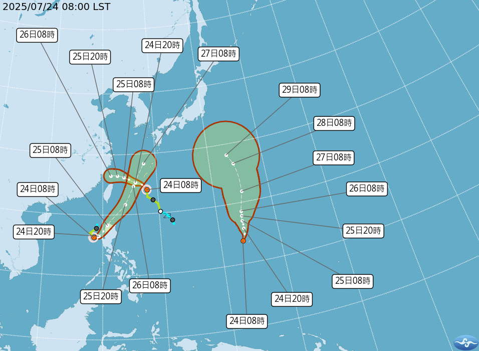颱風路徑。（圖／取自中央氣象署）