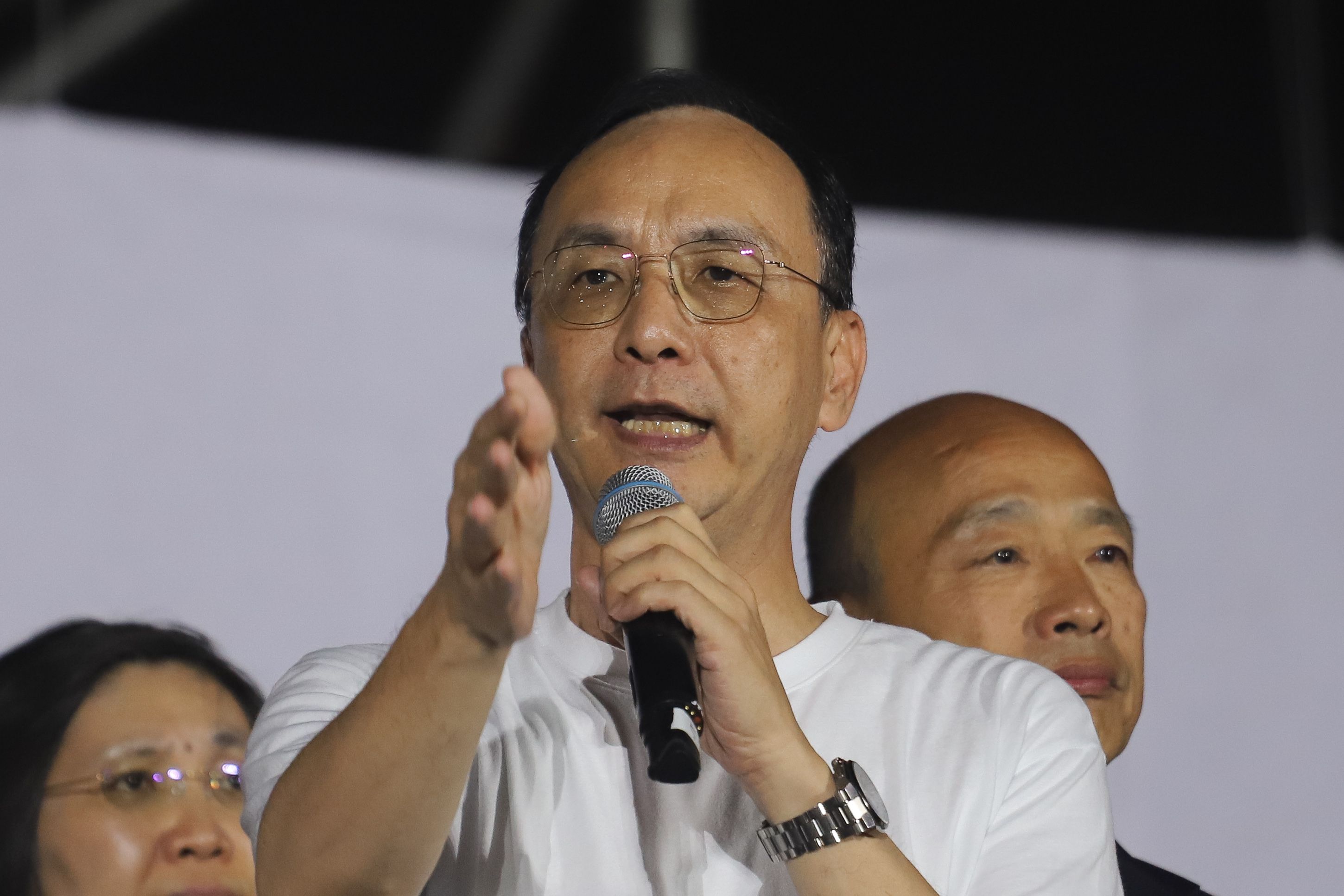 20250725-國民黨凱道舉行「不同意罷免」選前之夜。國民黨主席朱立倫。（陳品佑攝）