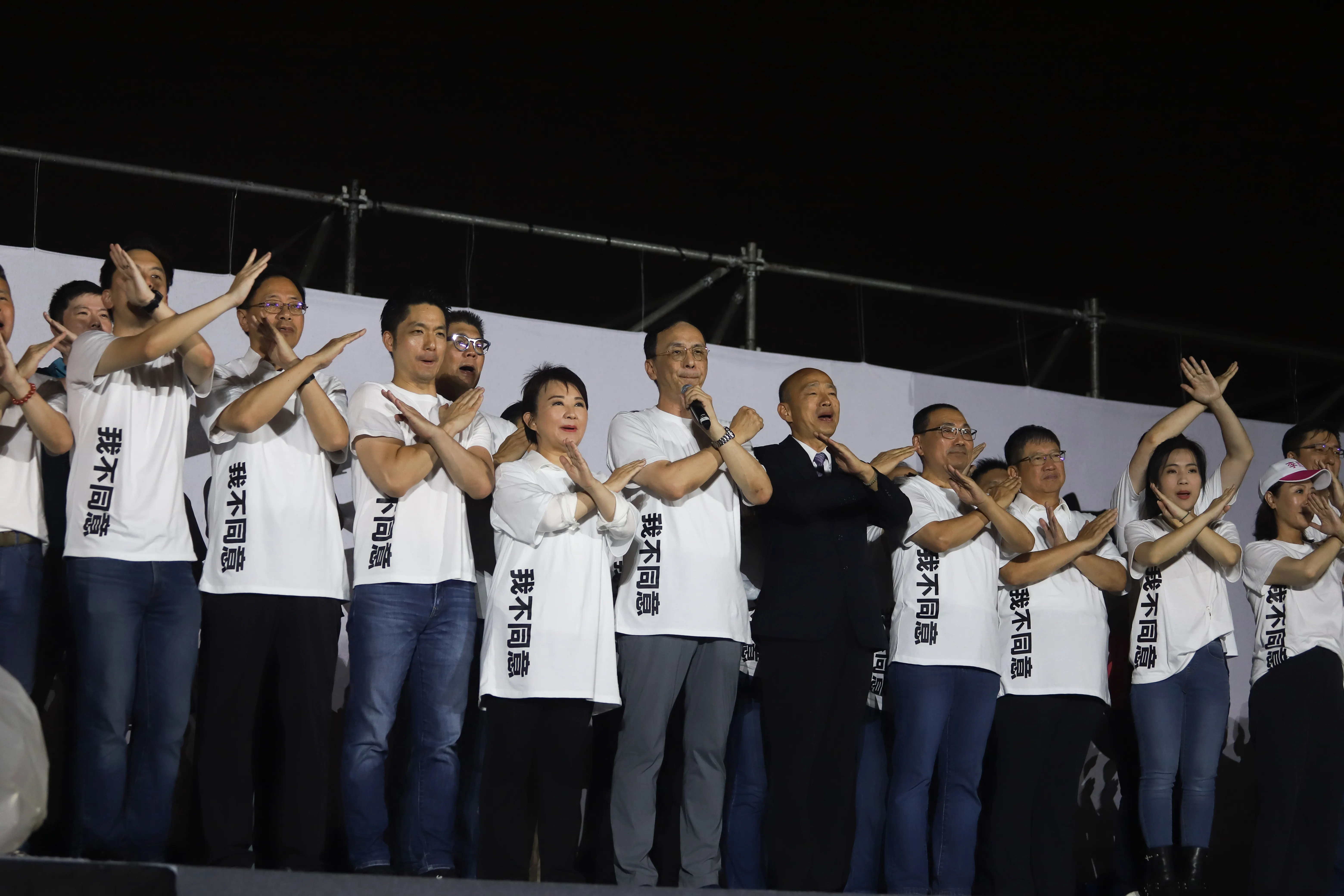 20250725-國民黨凱道舉行「不同意罷免」選前之夜。國民黨主席朱立倫。（陳品佑攝）