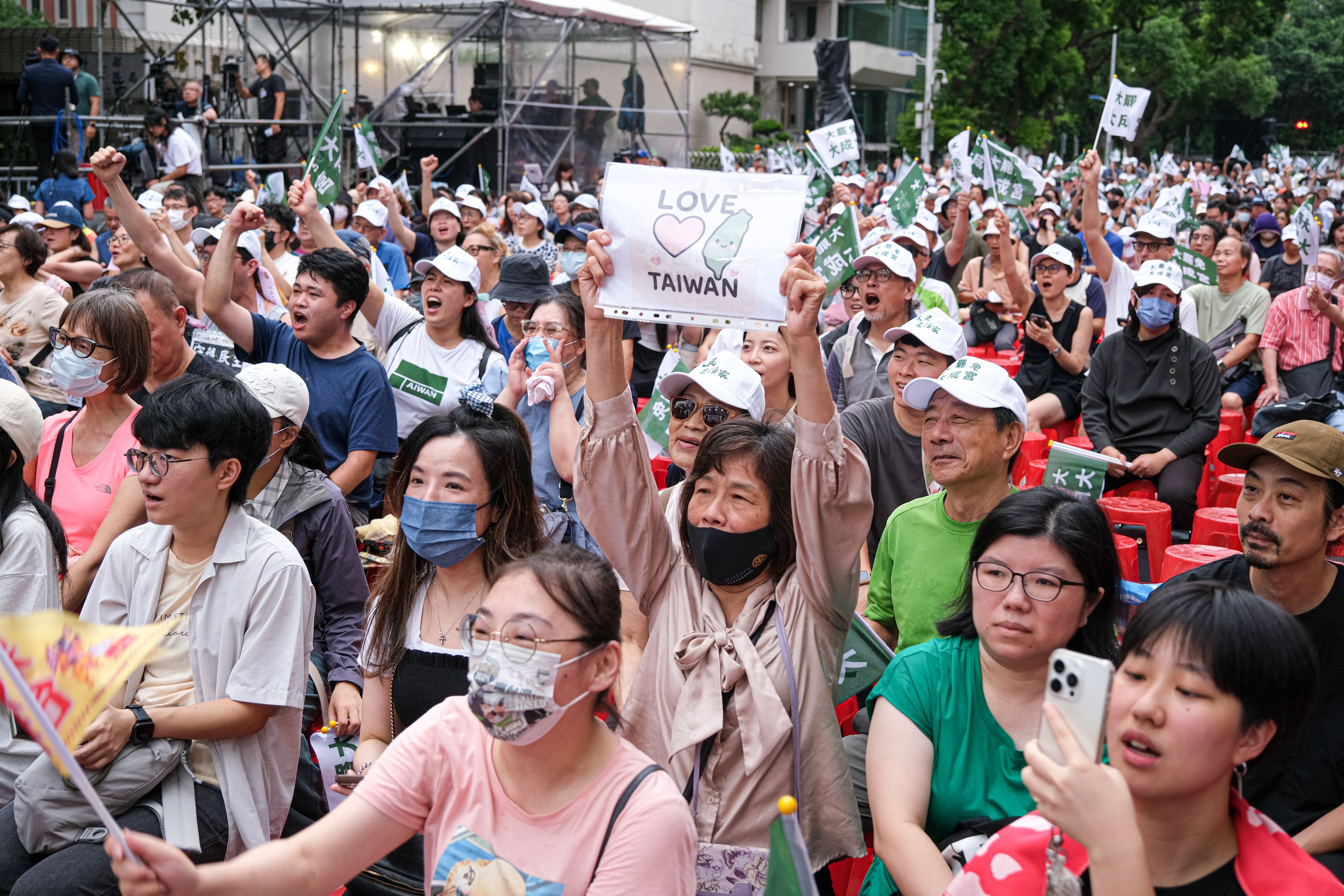 20250726-決戦国会公民不退開票之夜26日於立法院外濟南路舉辦。（劉偉宏攝）