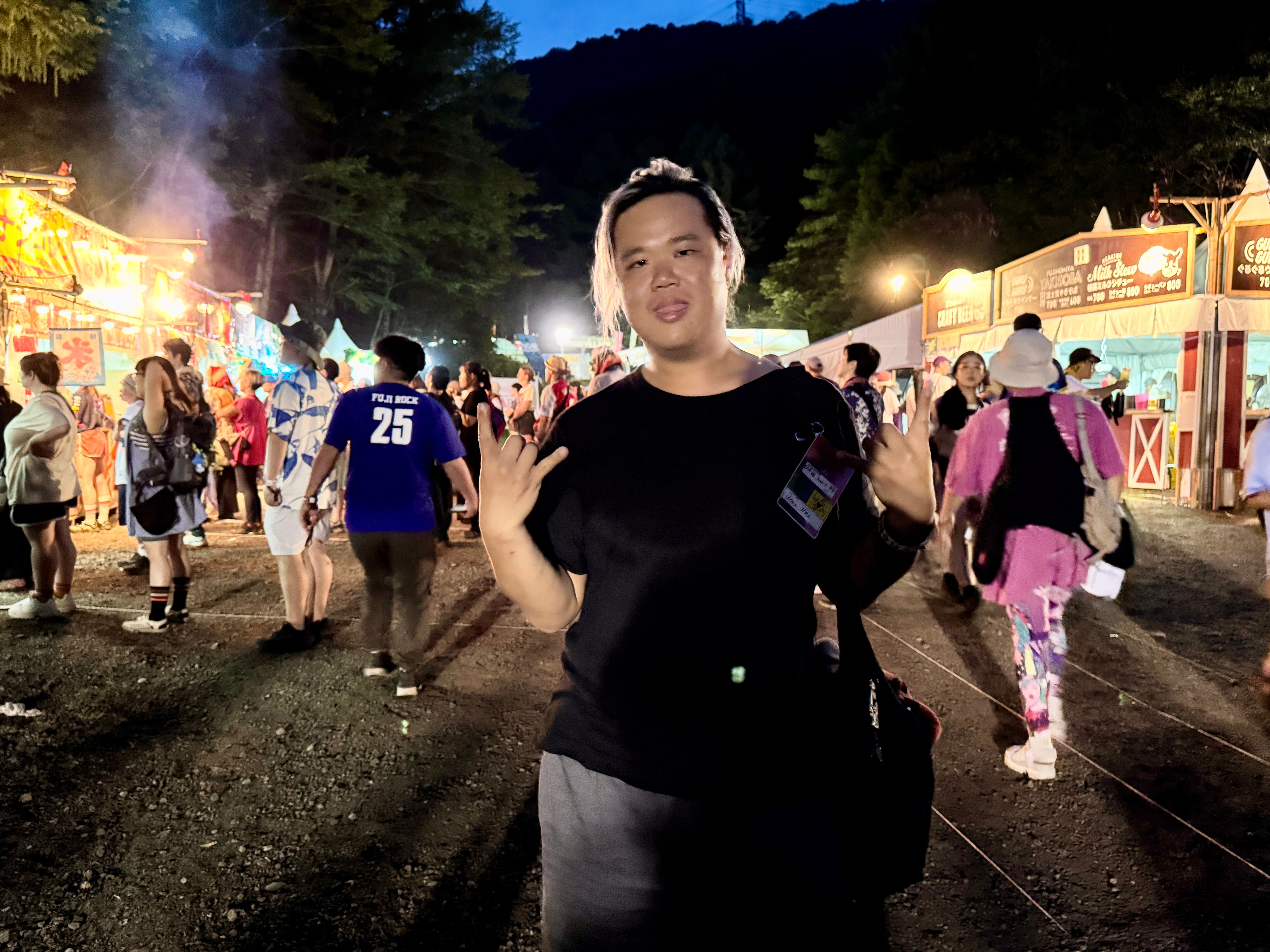 台湾から初参加した黃葳さん。台湾でイベントブランド「生可戀」を主催し、フェス運営の学びを持ち帰りたいと語る。黃信維