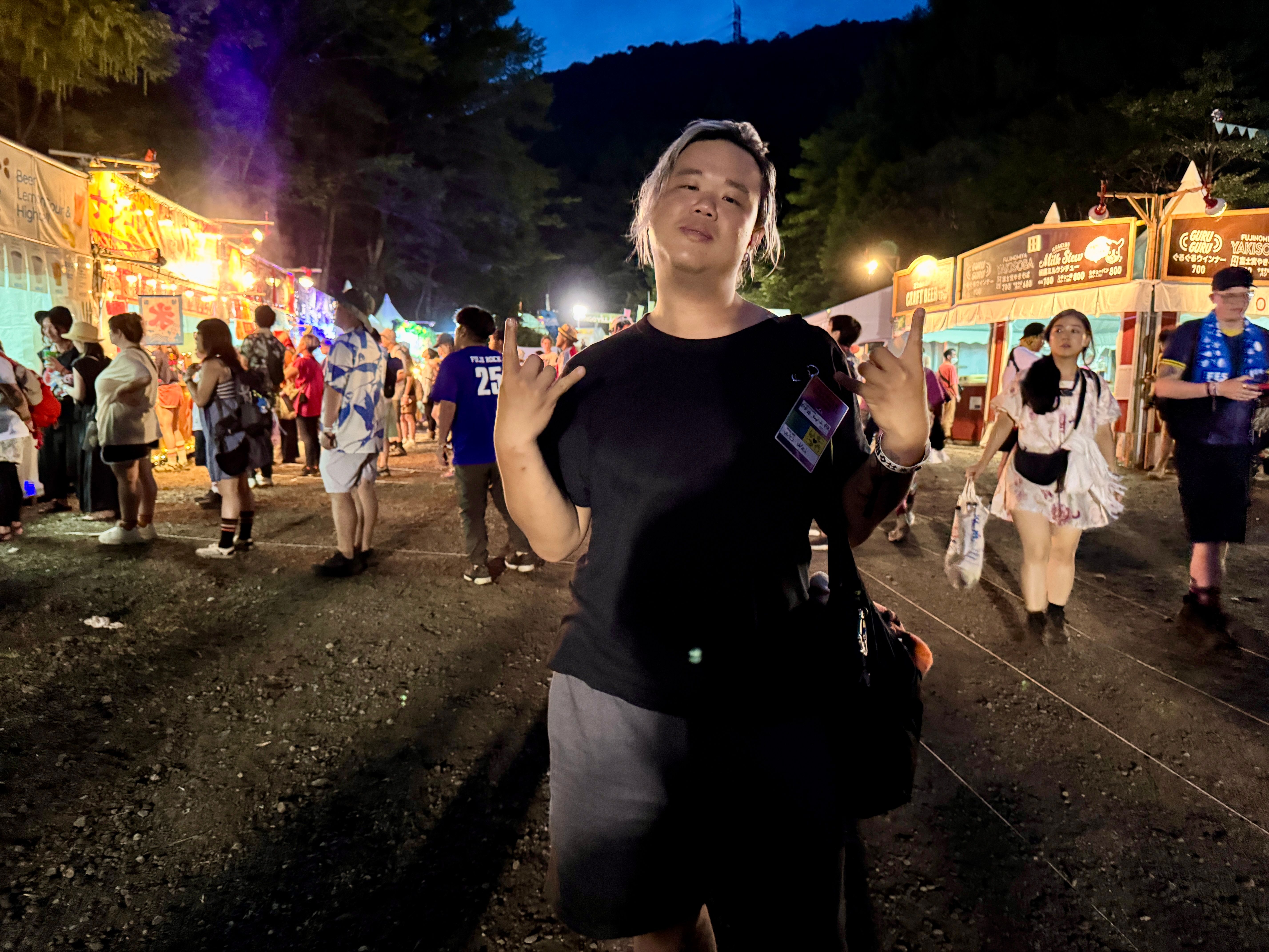 台湾から初参加した黃葳さん。台湾でイベントブランド「生可戀」を主催し、フェス運営の学びを持ち帰りたいと語る。黃信維