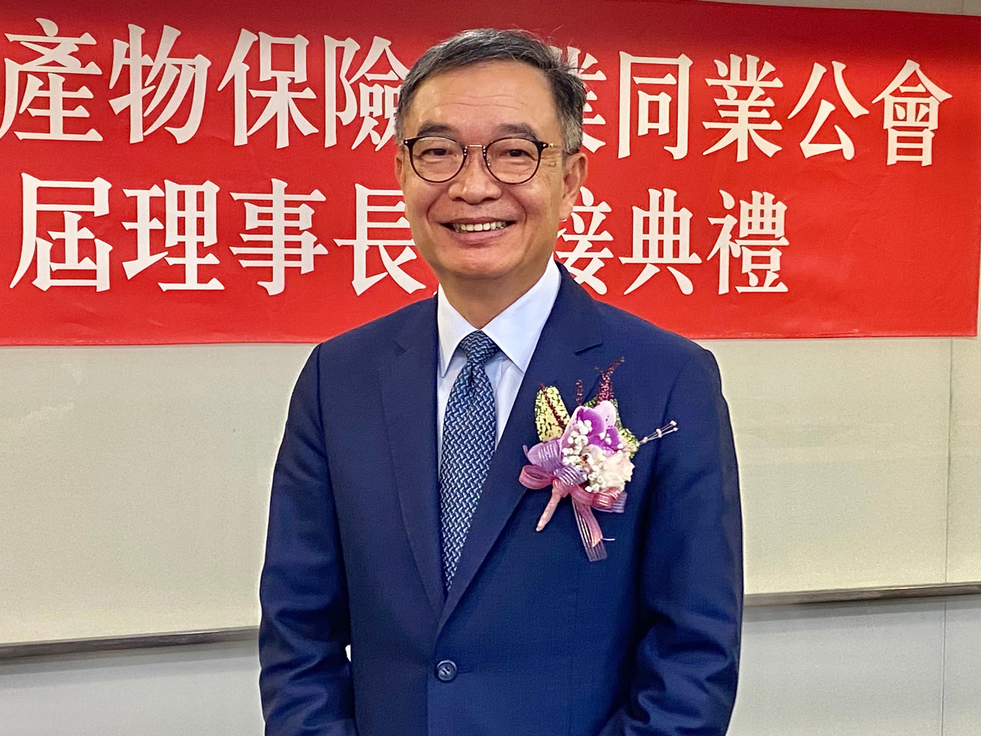 20250801－泰安產險董事長李松季掌產險公會6年，帶領產險業挺過防疫險風暴，業務蒸蒸日上。（陳怡慈攝）