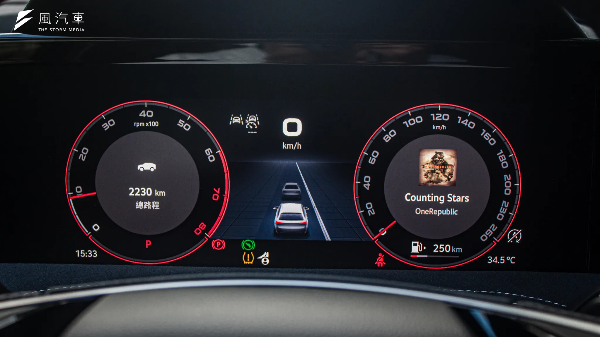 儀錶板從上一代的高反差螢幕+傳統指針儀表改為TFT全彩數位儀表板，保留了經典的轉速設計並能清楚辨識各項資訊。