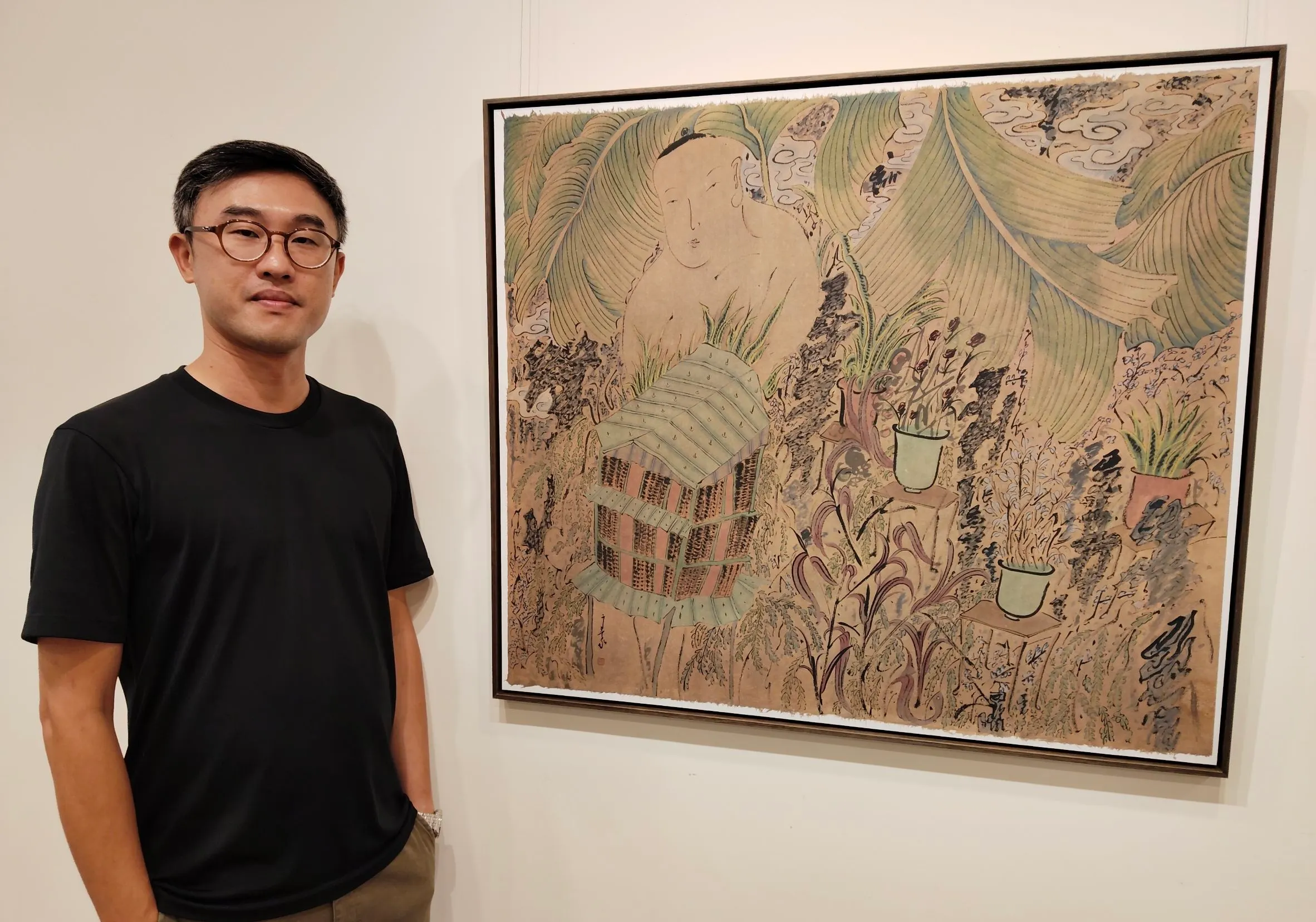 藝術家廖文豪藉由對現代生活的深刻反思，呈現山水畫在當代社會中的另一種存在方式與可能性。(圖/新北市文化局)