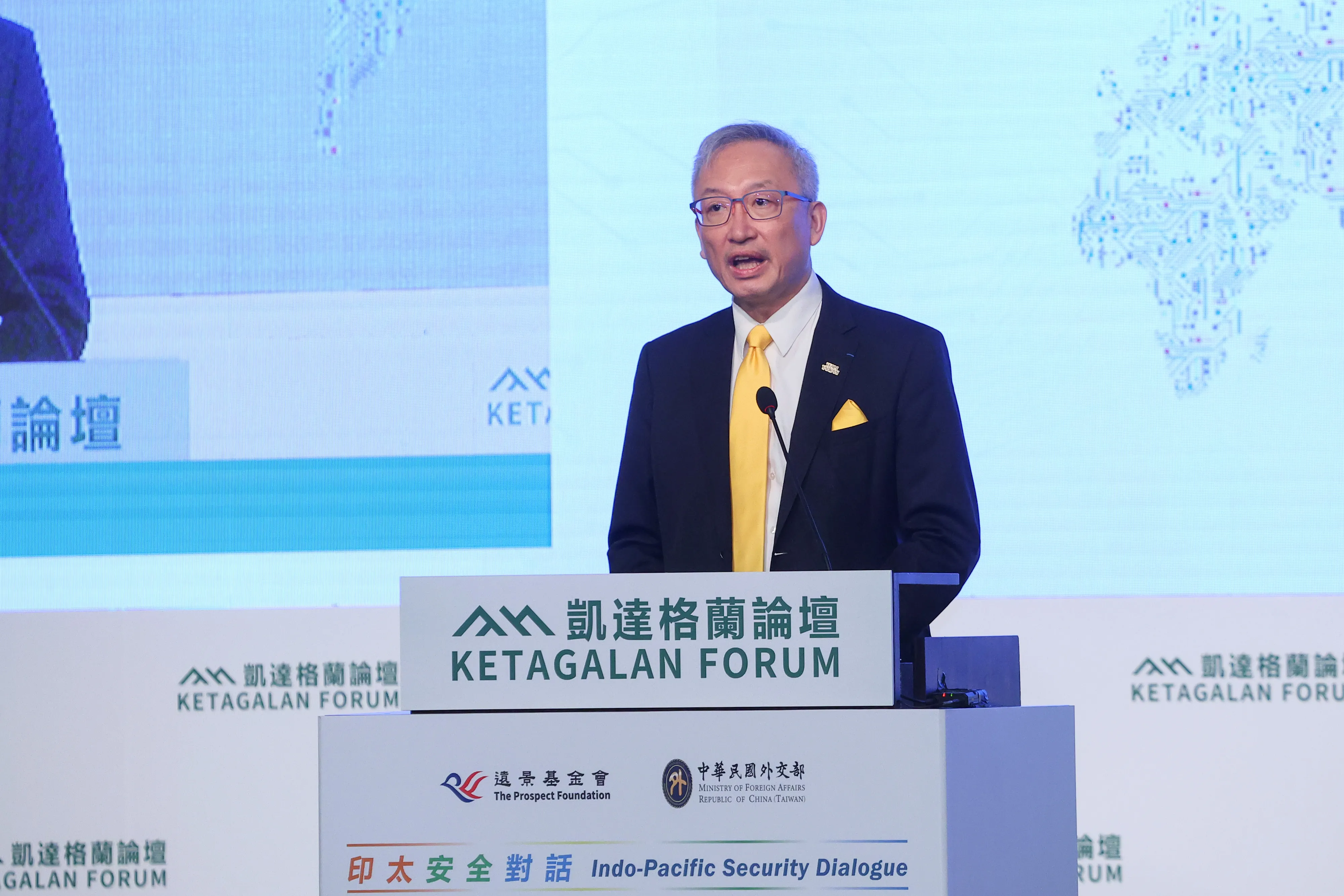 20250805-外交部次長吳志中5日出席「凱達格蘭論壇：2025印太安全對話」。（顏麟宇攝）