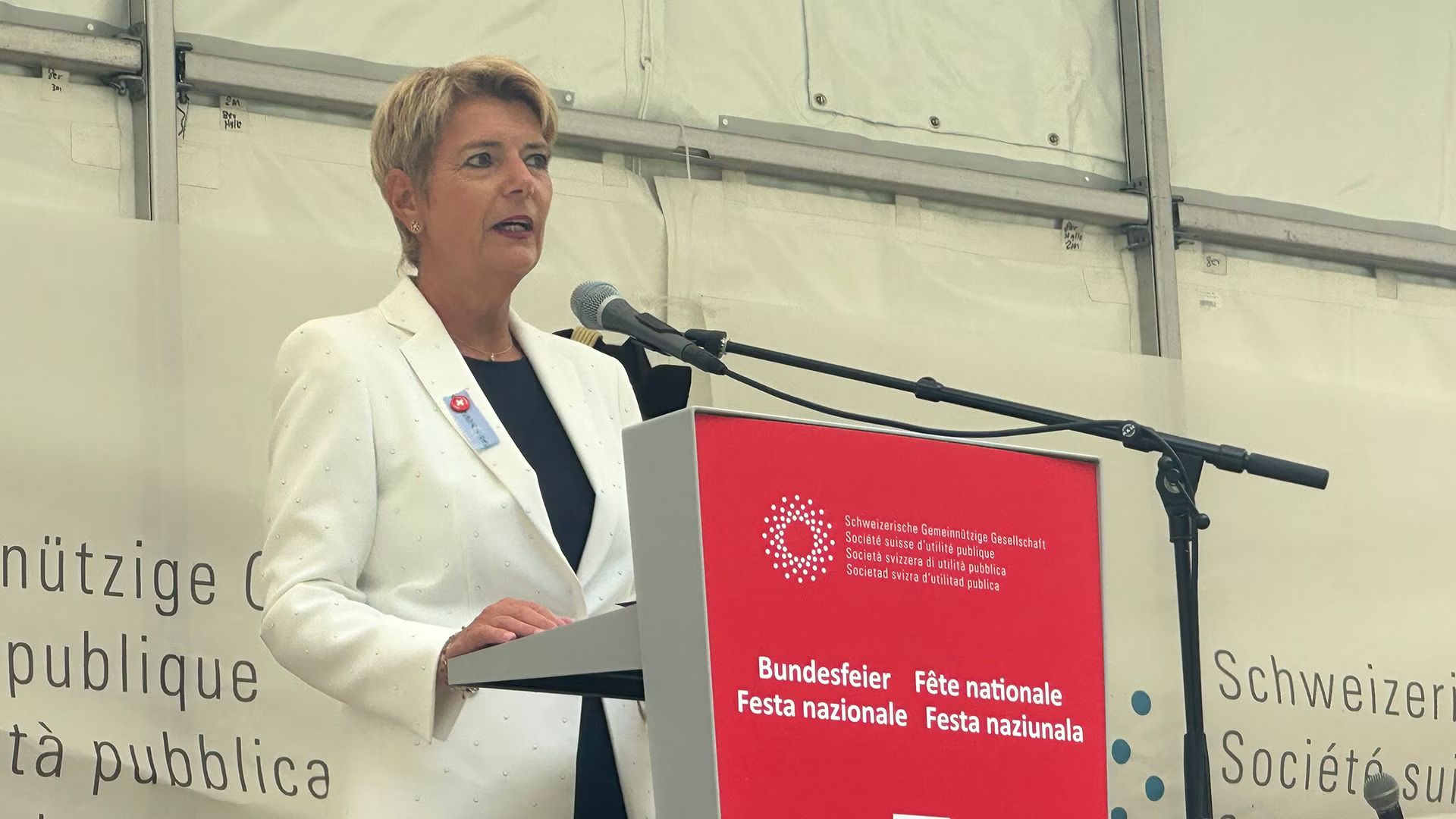 瑞士現任輪值總統卡琳・凱勒-蘇特（Karin Keller-Sutter）。（翻攝自瑞士聯邦委員會官網）