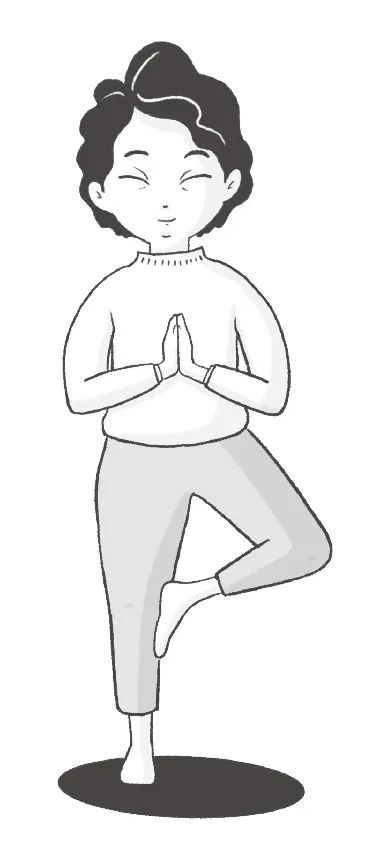 增加平衡能力的居家動作：金雞獨立。（圖／蘋果屋提供）