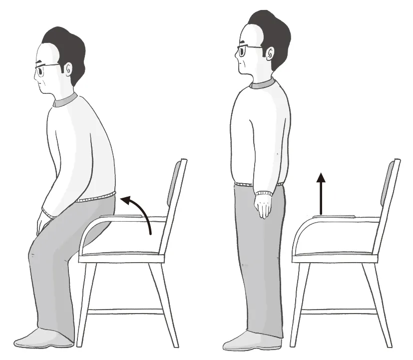 增加平衡能力的居家動作：坐立練習（圖／蘋果屋提供）