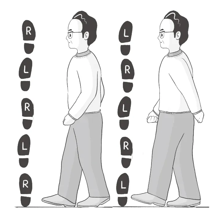 增加平衡能力的居家動作：沿直線行走（圖／蘋果屋提供）