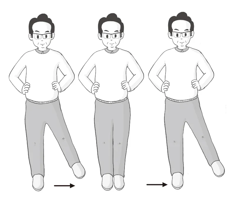 增加平衡能力的居家動作：側身走（圖／蘋果屋提供）