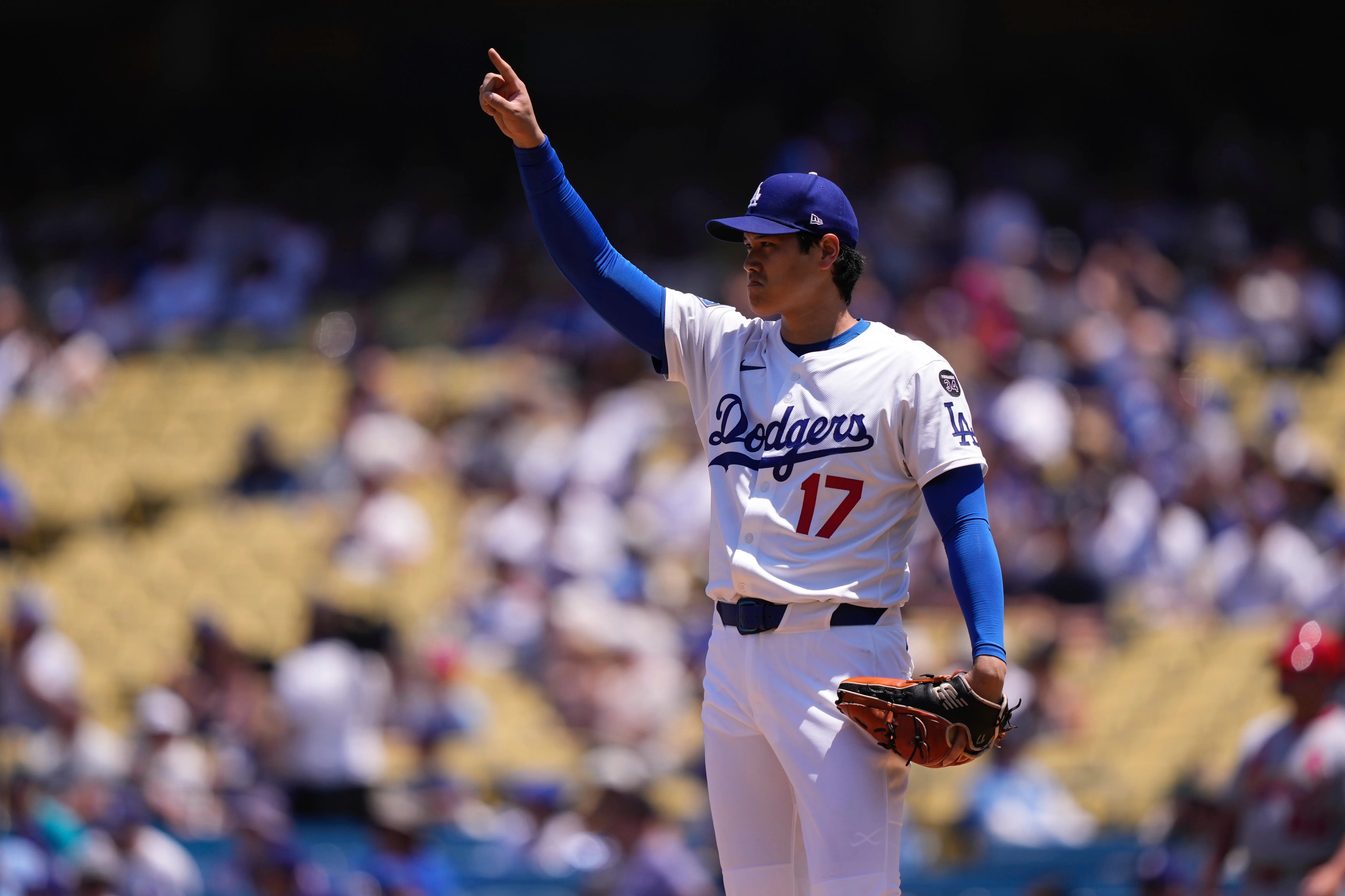 大谷翔平先發主投4局送出8次三振。（美聯社）