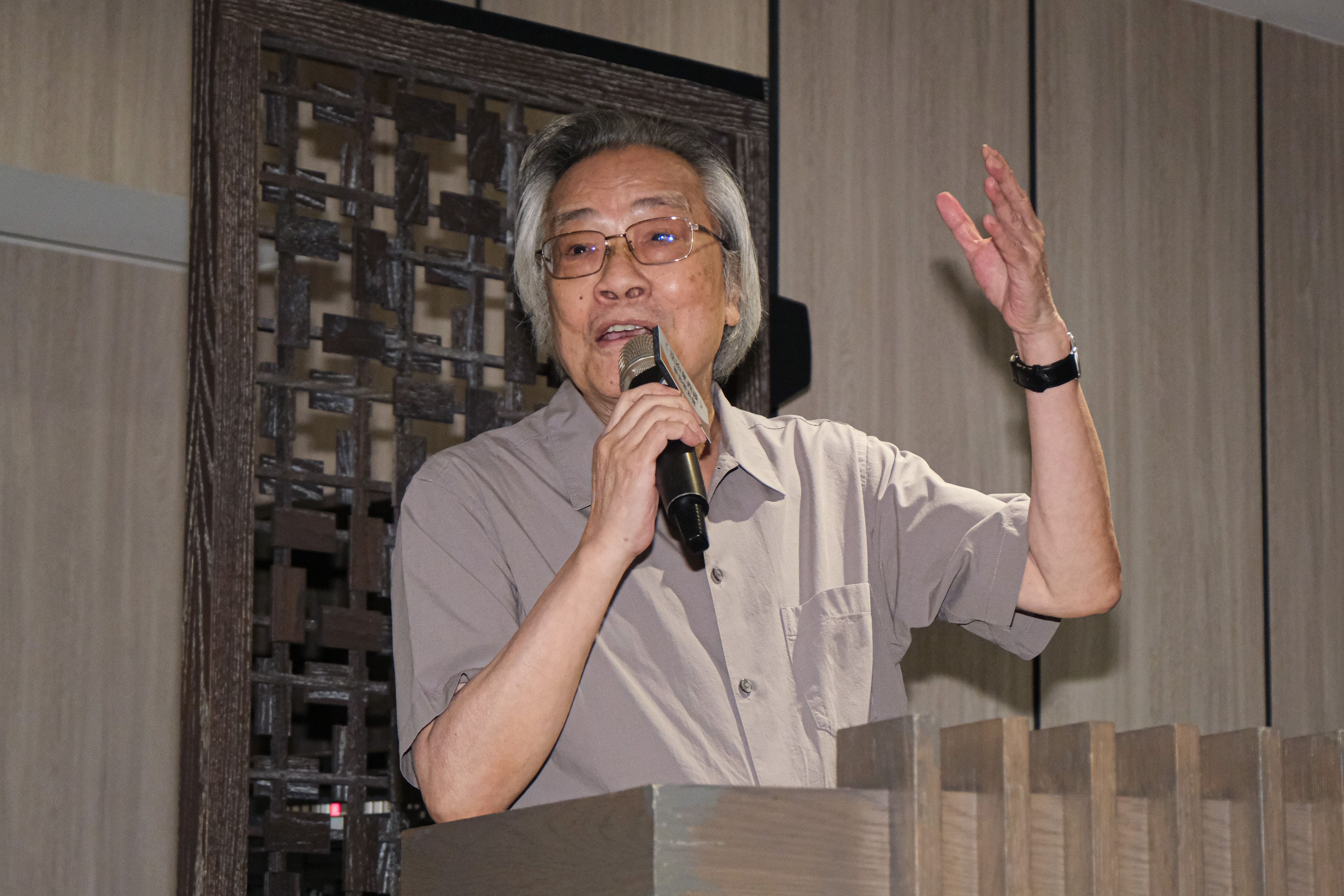 20250808-李念祖律師《法治東西談》新書發表會8日於晶華酒店舉辦，圖為《上報》董事長王健壯。（劉偉宏攝）